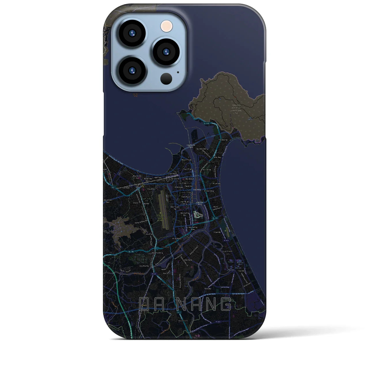 【ダナン(ベトナム)】地図柄iPhoneケース(バックカバータイプ)