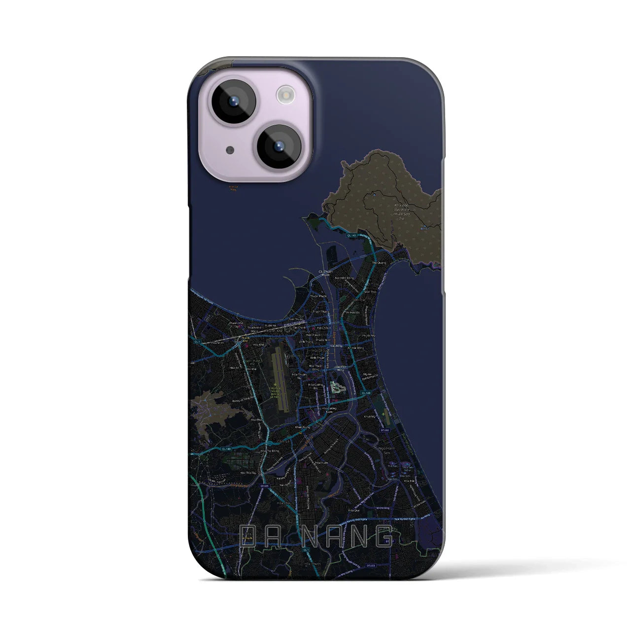 【ダナン(ベトナム)】地図柄iPhoneケース(バックカバータイプ)