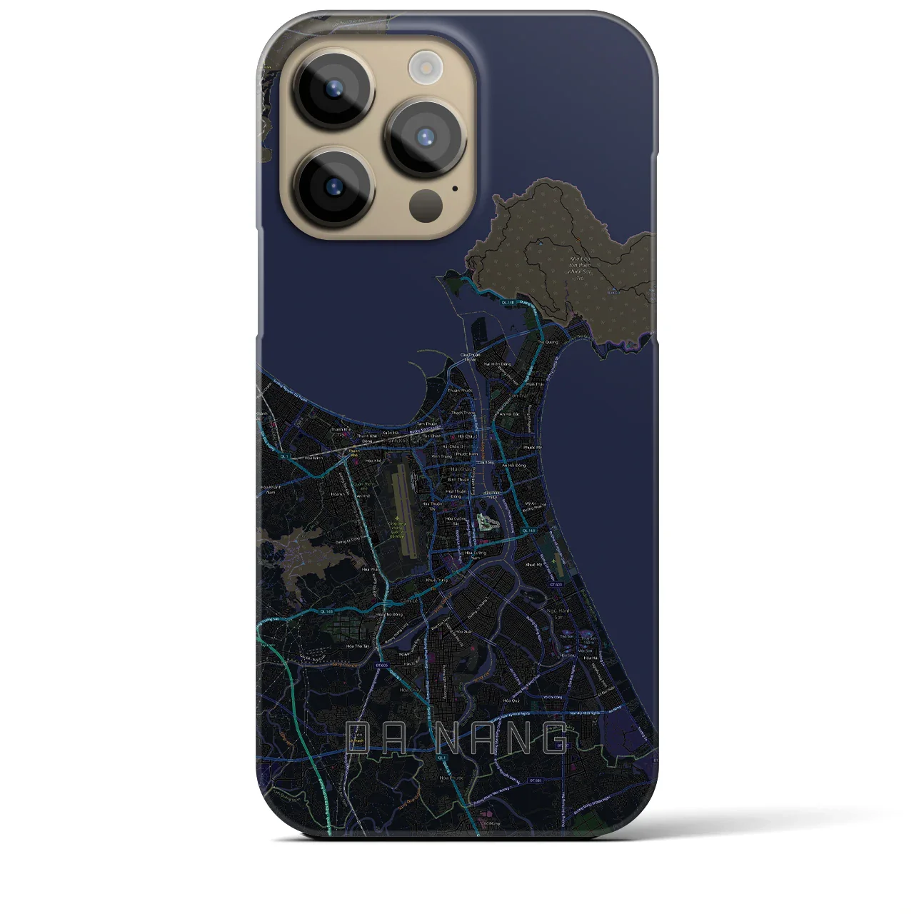 【ダナン(ベトナム)】地図柄iPhoneケース(バックカバータイプ)