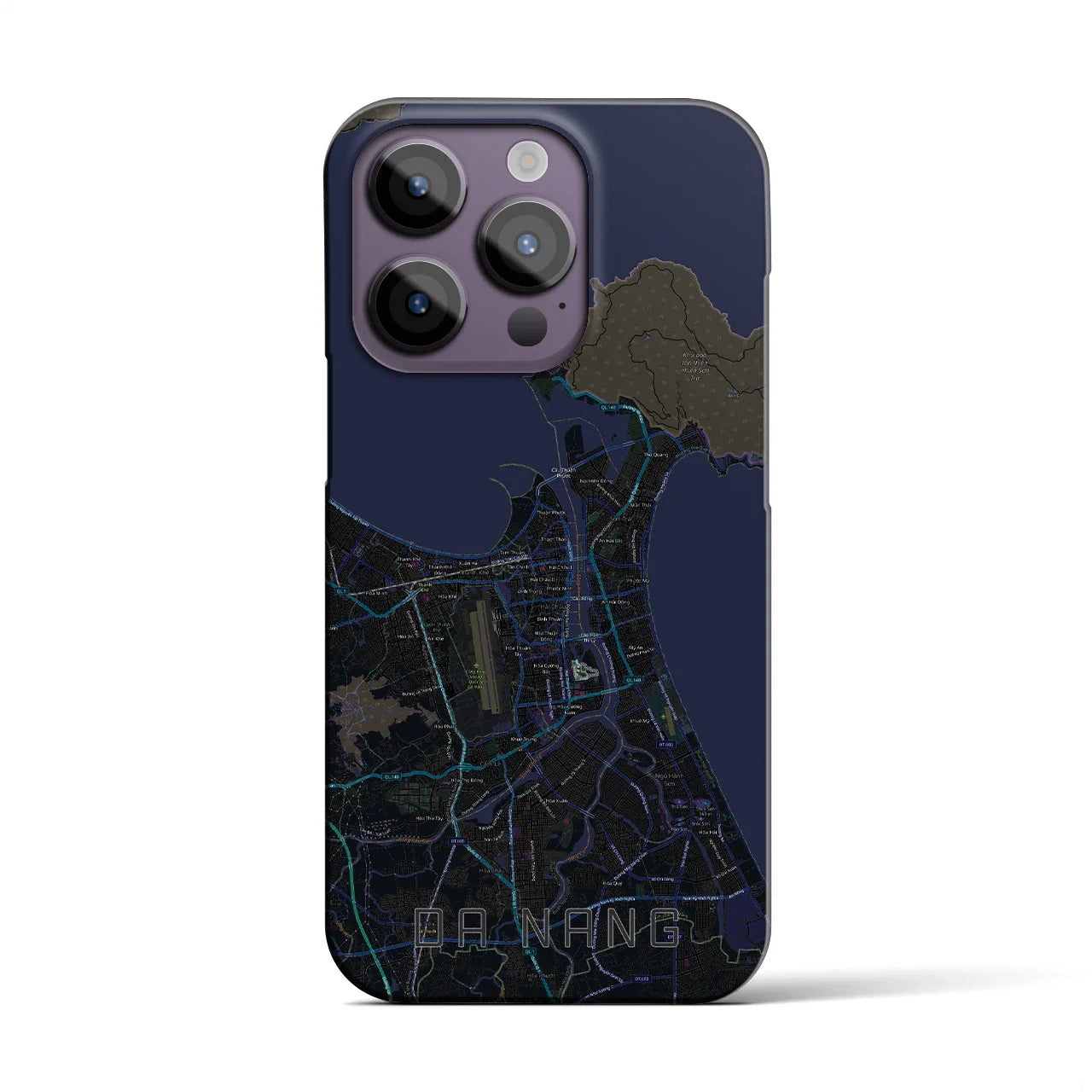 【ダナン(ベトナム)】地図柄iPhoneケース(バックカバータイプ)