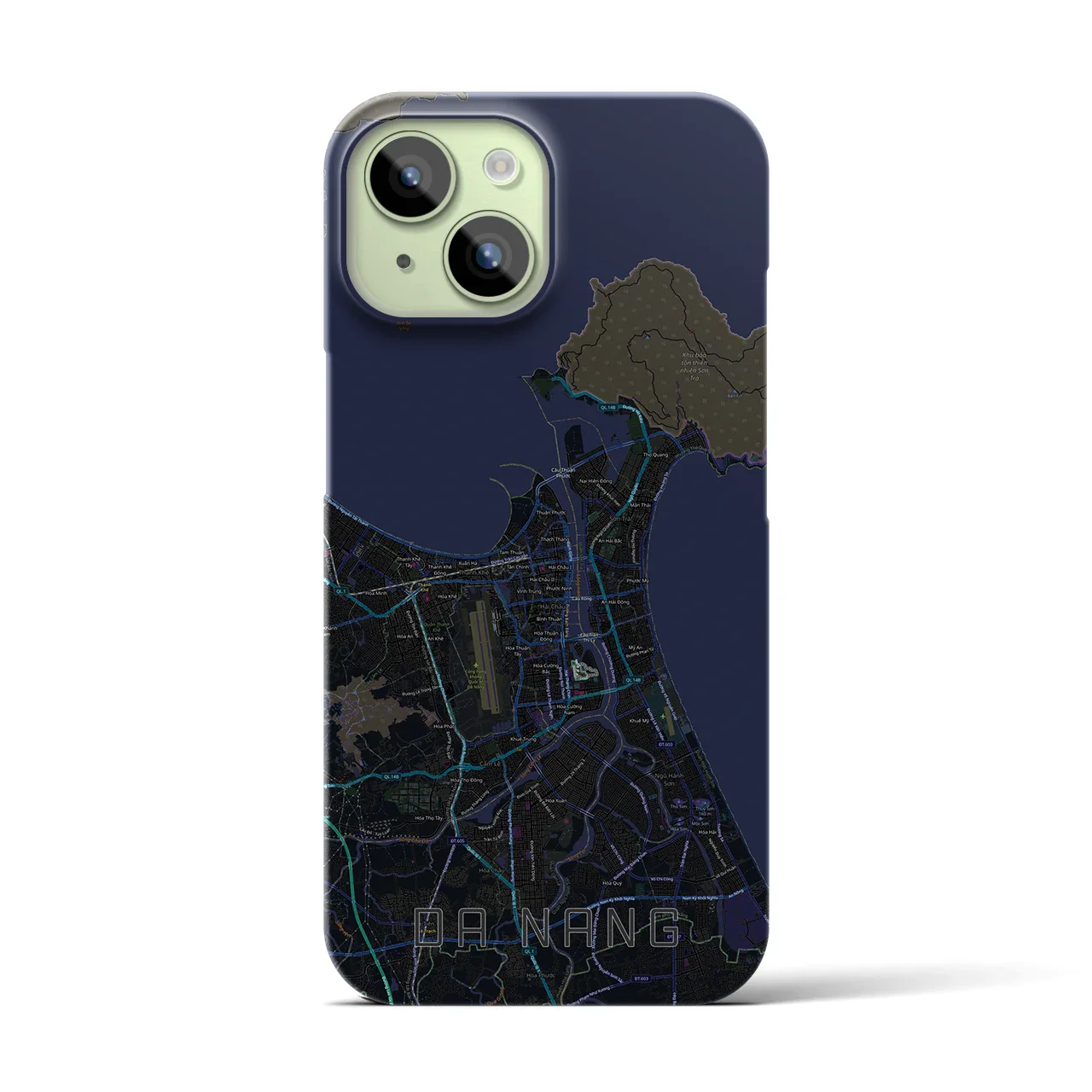 【ダナン(ベトナム)】地図柄iPhoneケース(バックカバータイプ)