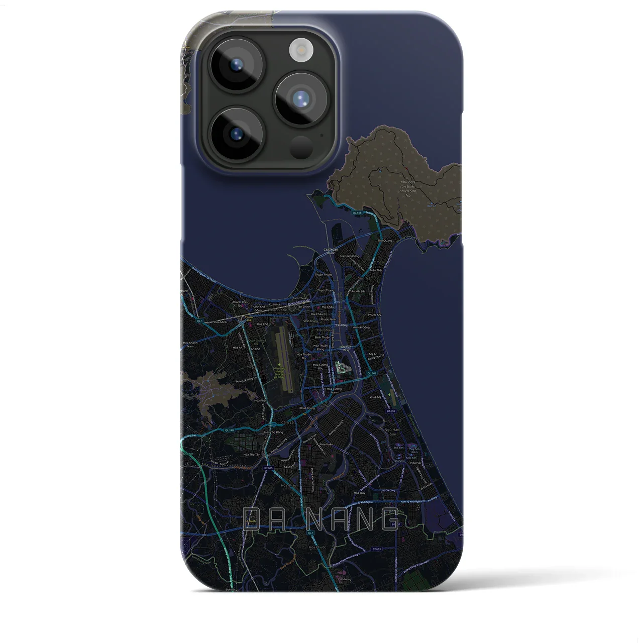【ダナン(ベトナム)】地図柄iPhoneケース(バックカバータイプ)