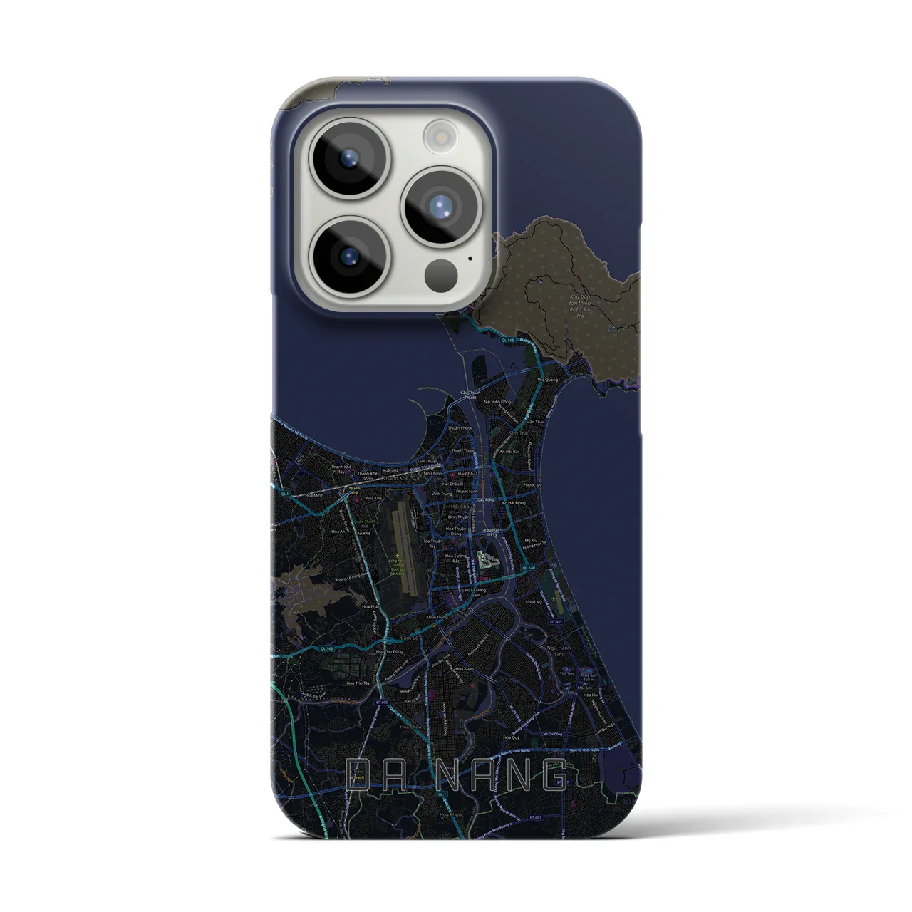 【ダナン(ベトナム)】地図柄iPhoneケース(バックカバータイプ)
