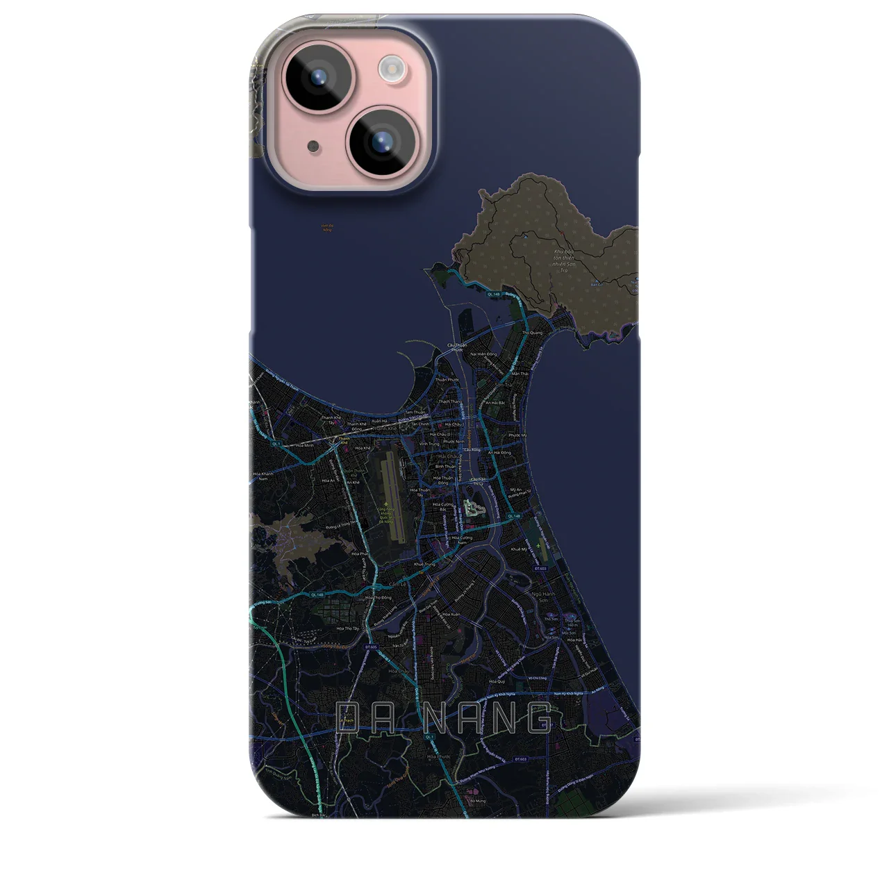 【ダナン(ベトナム)】地図柄iPhoneケース(バックカバータイプ)