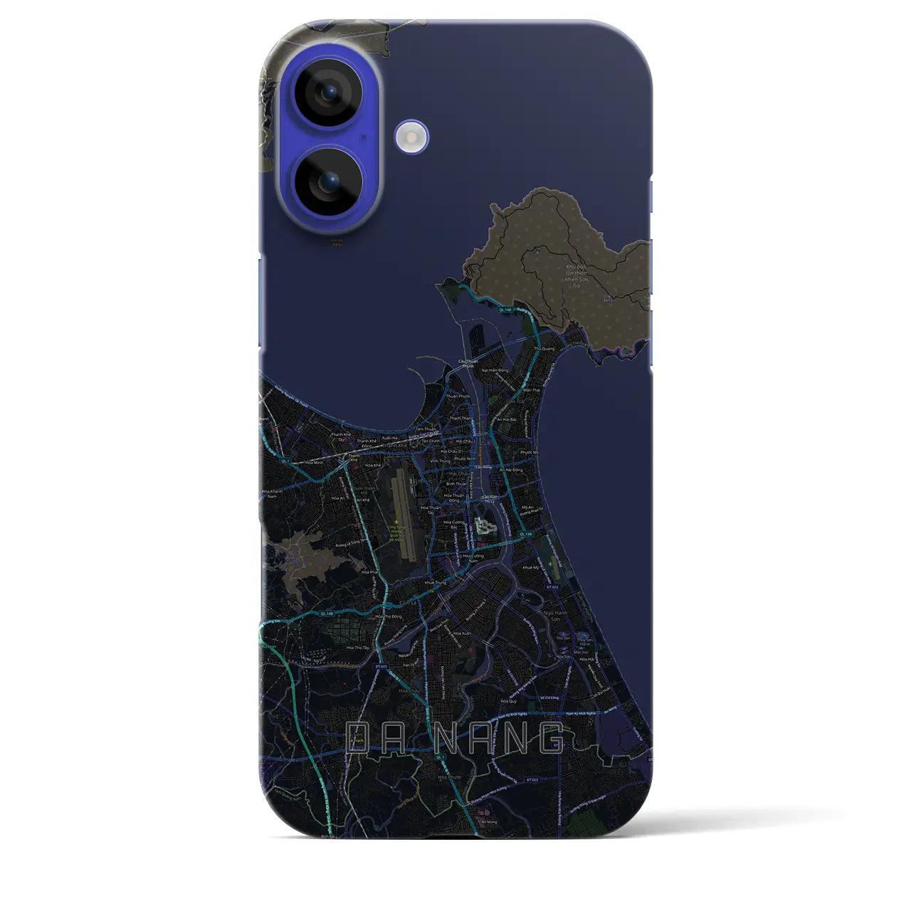 【ダナン(ベトナム)】地図柄iPhoneケース(バックカバータイプ)