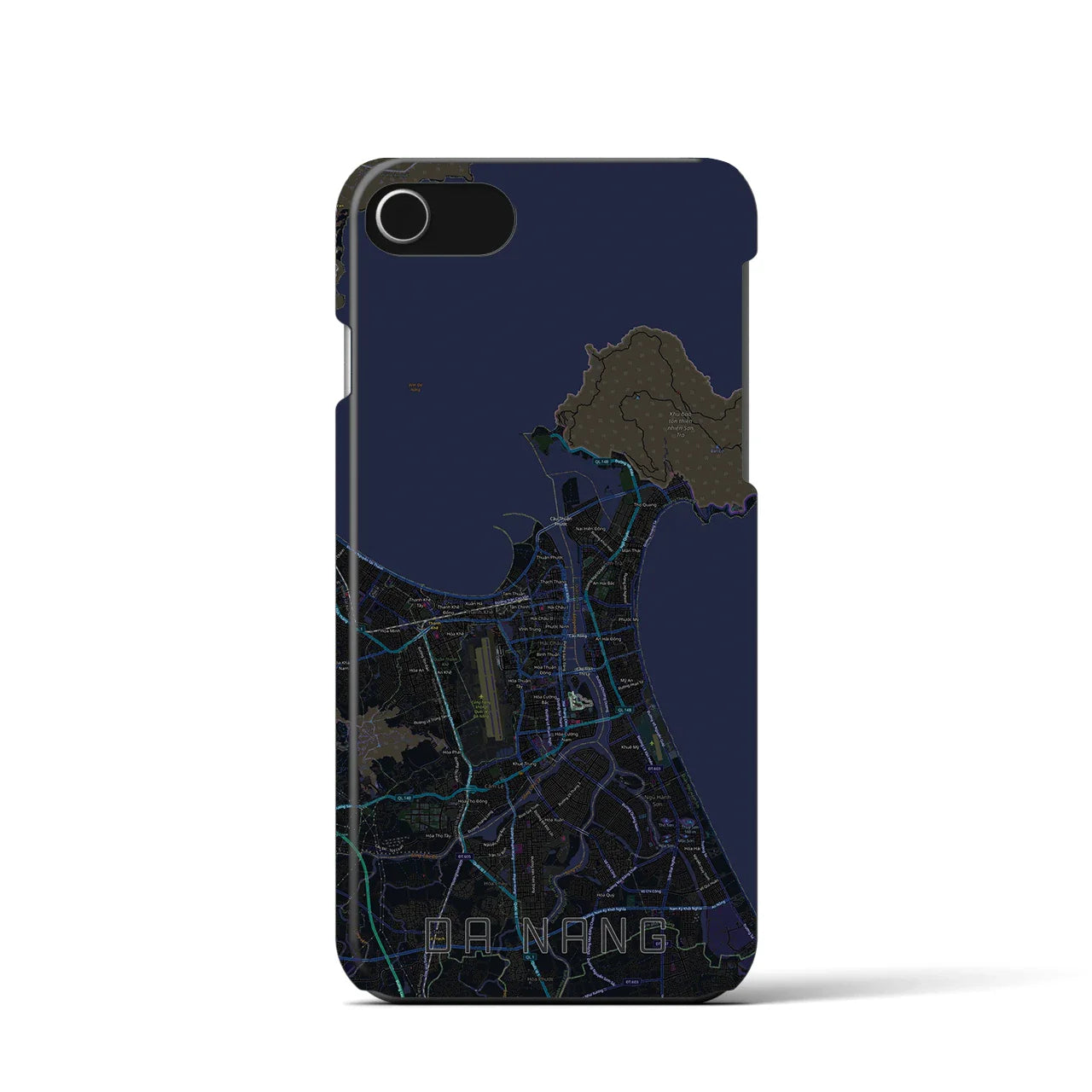 【ダナン(ベトナム)】地図柄iPhoneケース(バックカバータイプ)