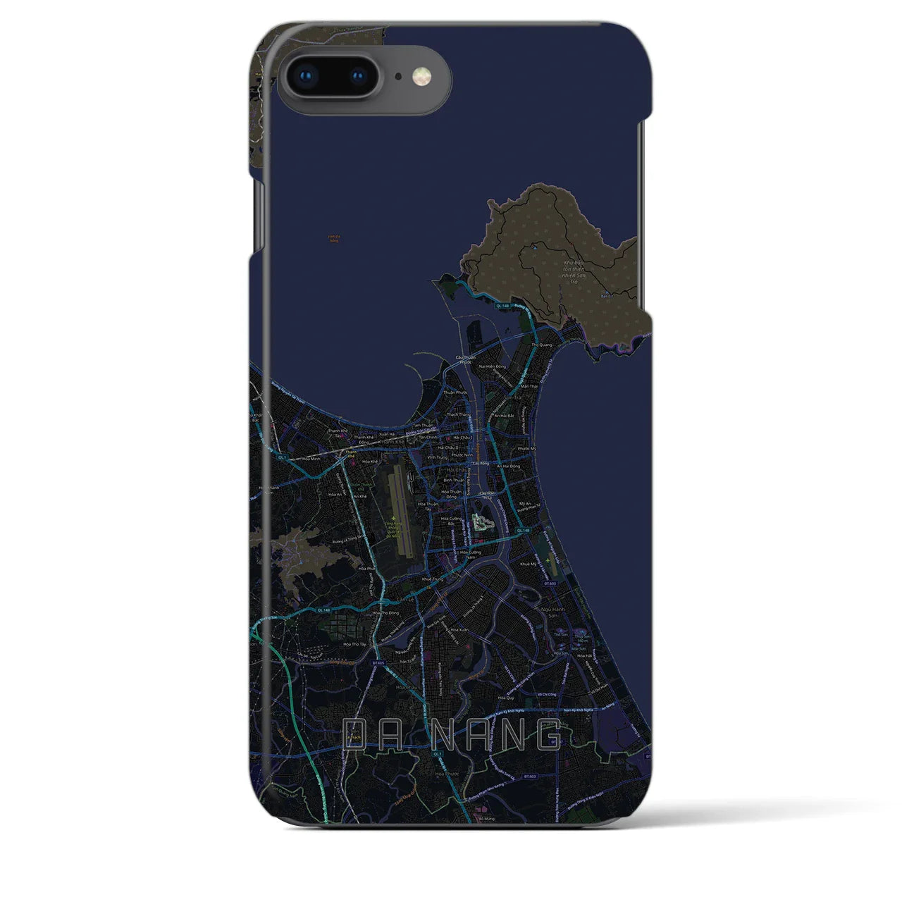 【ダナン(ベトナム)】地図柄iPhoneケース(バックカバータイプ)