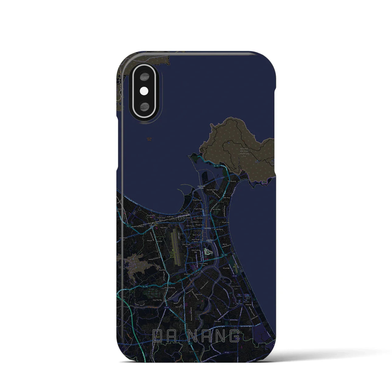 【ダナン(ベトナム)】地図柄iPhoneケース(バックカバータイプ)