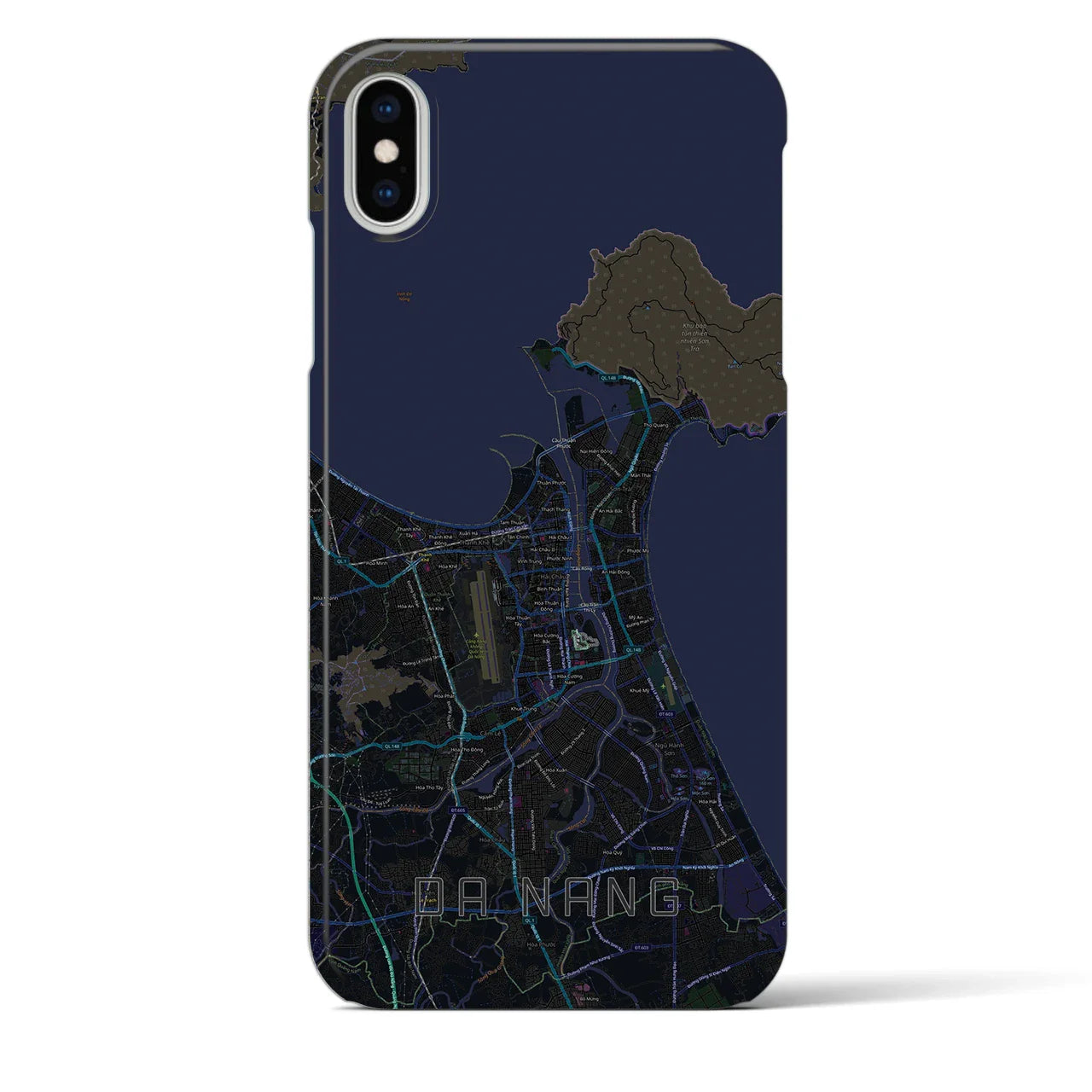 【ダナン(ベトナム)】地図柄iPhoneケース(バックカバータイプ)