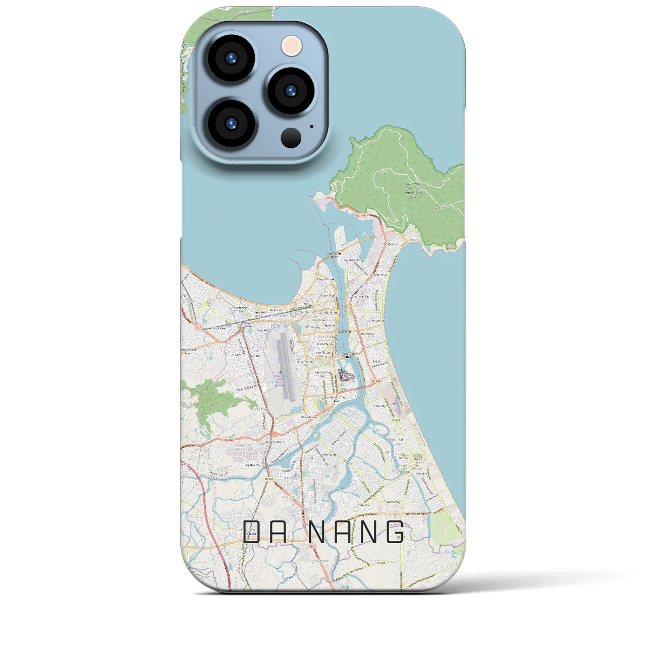【ダナン(ベトナム)】地図柄iPhoneケース(バックカバータイプ)