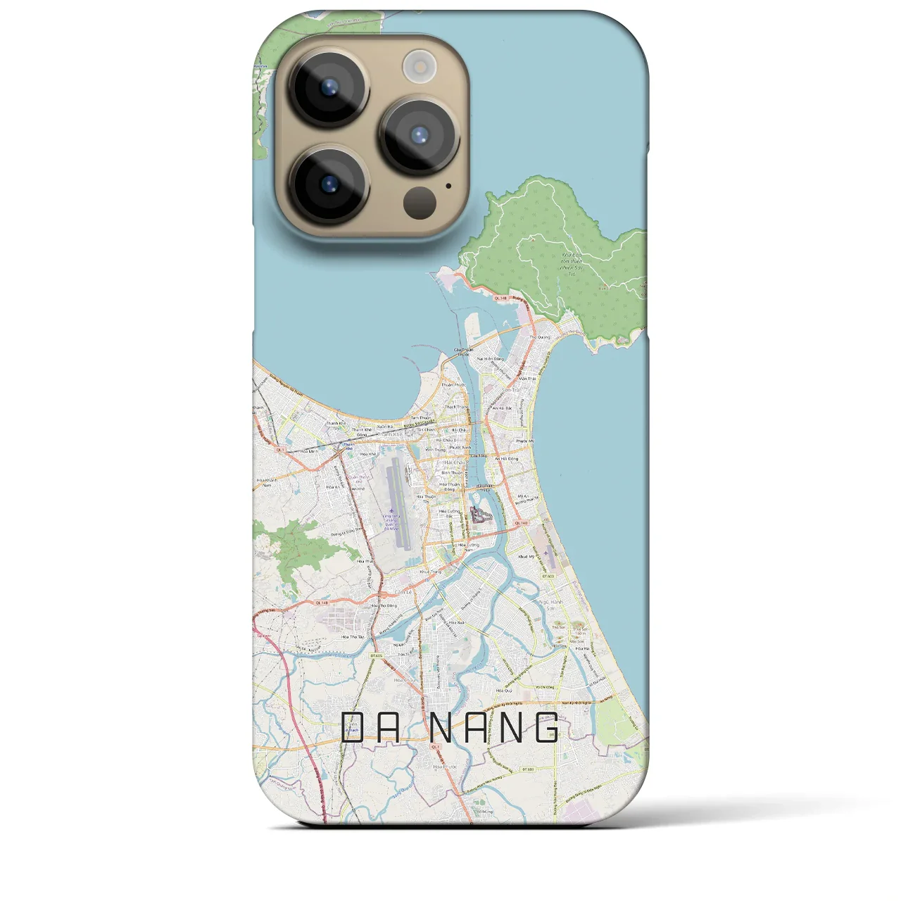 【ダナン(ベトナム)】地図柄iPhoneケース(バックカバータイプ)