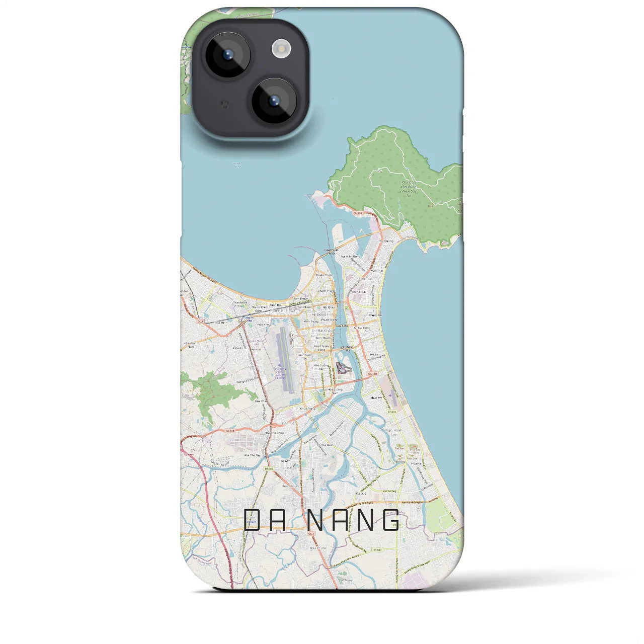 【ダナン(ベトナム)】地図柄iPhoneケース(バックカバータイプ)