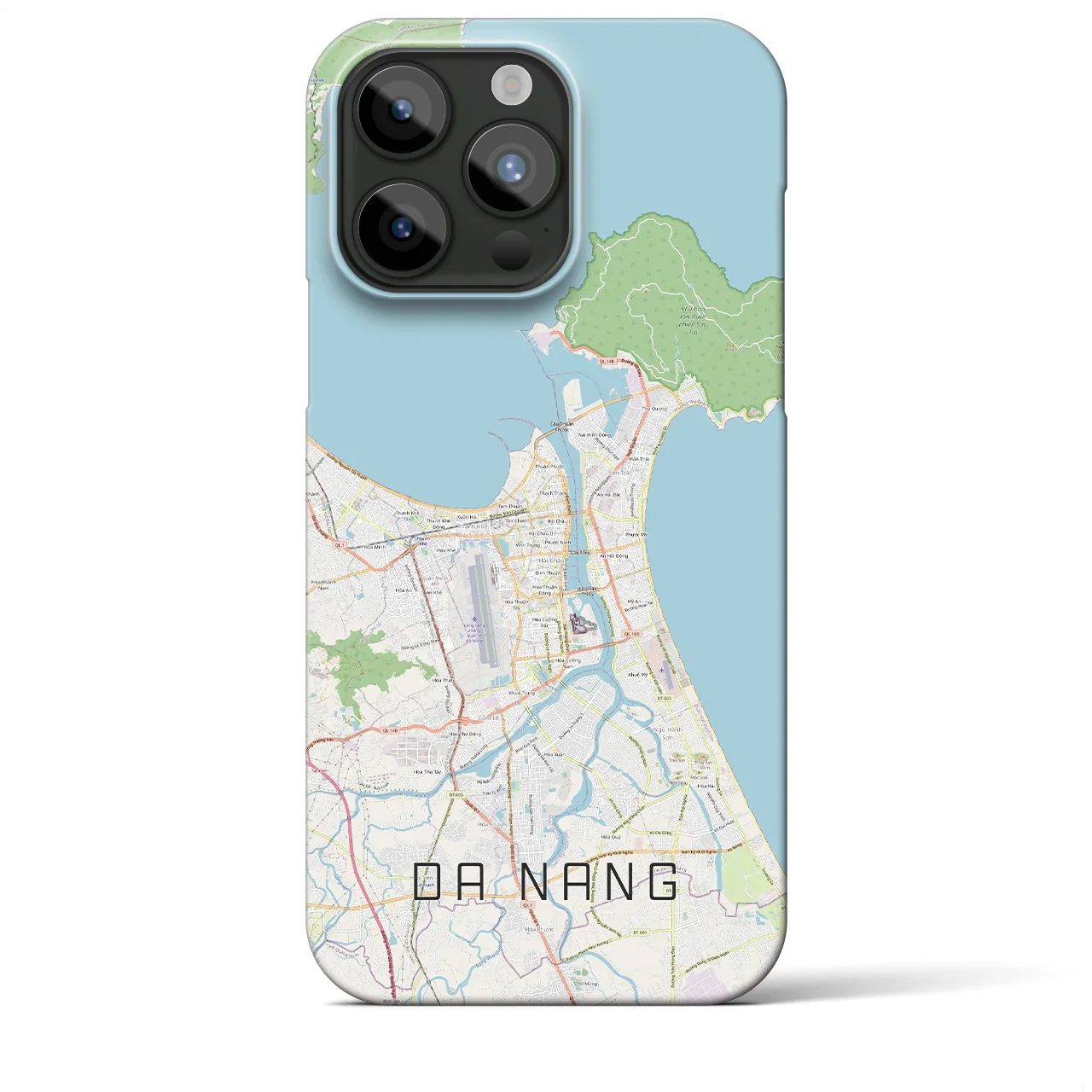 【ダナン(ベトナム)】地図柄iPhoneケース(バックカバータイプ)