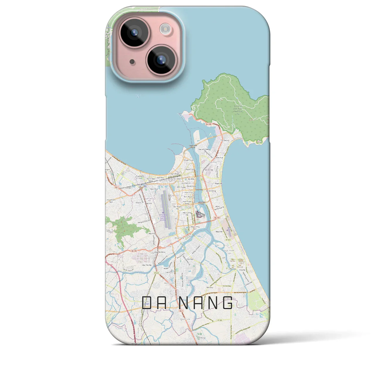 【ダナン(ベトナム)】地図柄iPhoneケース(バックカバータイプ)
