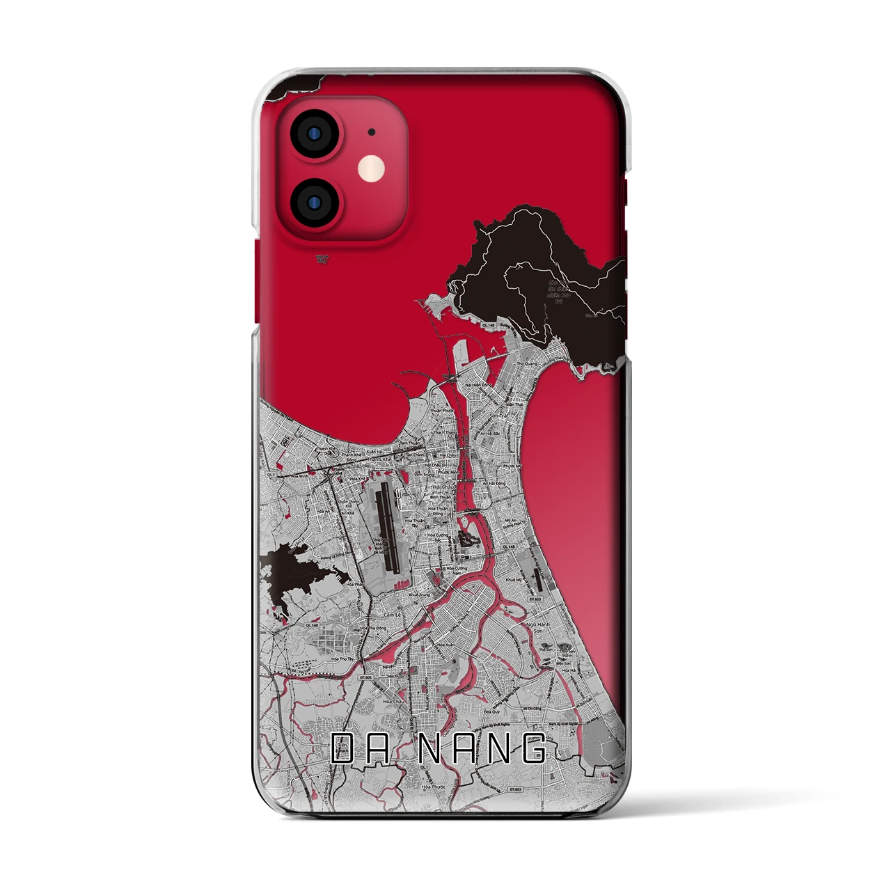 【ダナン(ベトナム)】地図柄iPhoneケース(クリアタイプ)