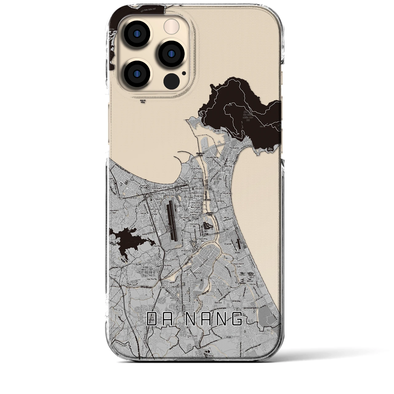 【ダナン(ベトナム)】地図柄iPhoneケース(クリアタイプ)