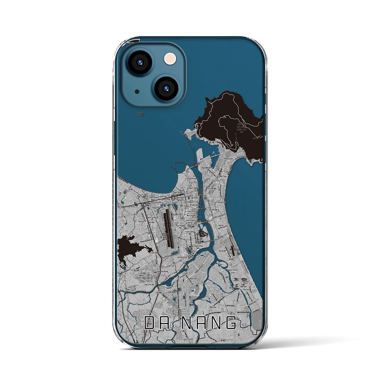 【ダナン(ベトナム)】地図柄iPhoneケース(クリアタイプ)