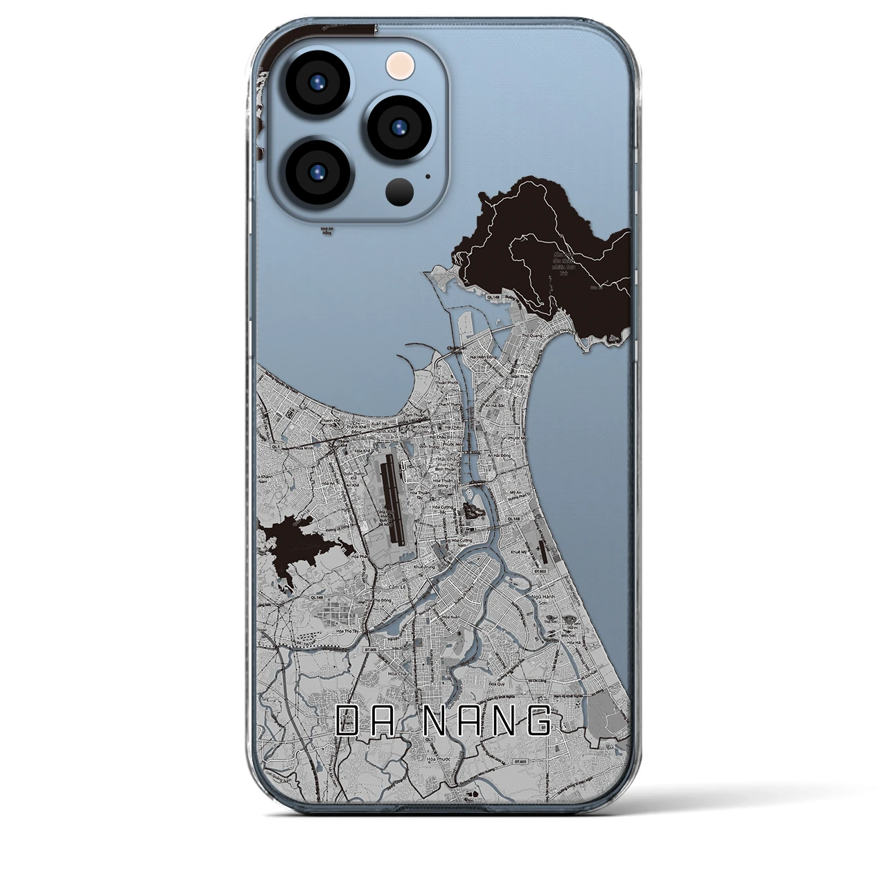 【ダナン(ベトナム)】地図柄iPhoneケース(クリアタイプ)