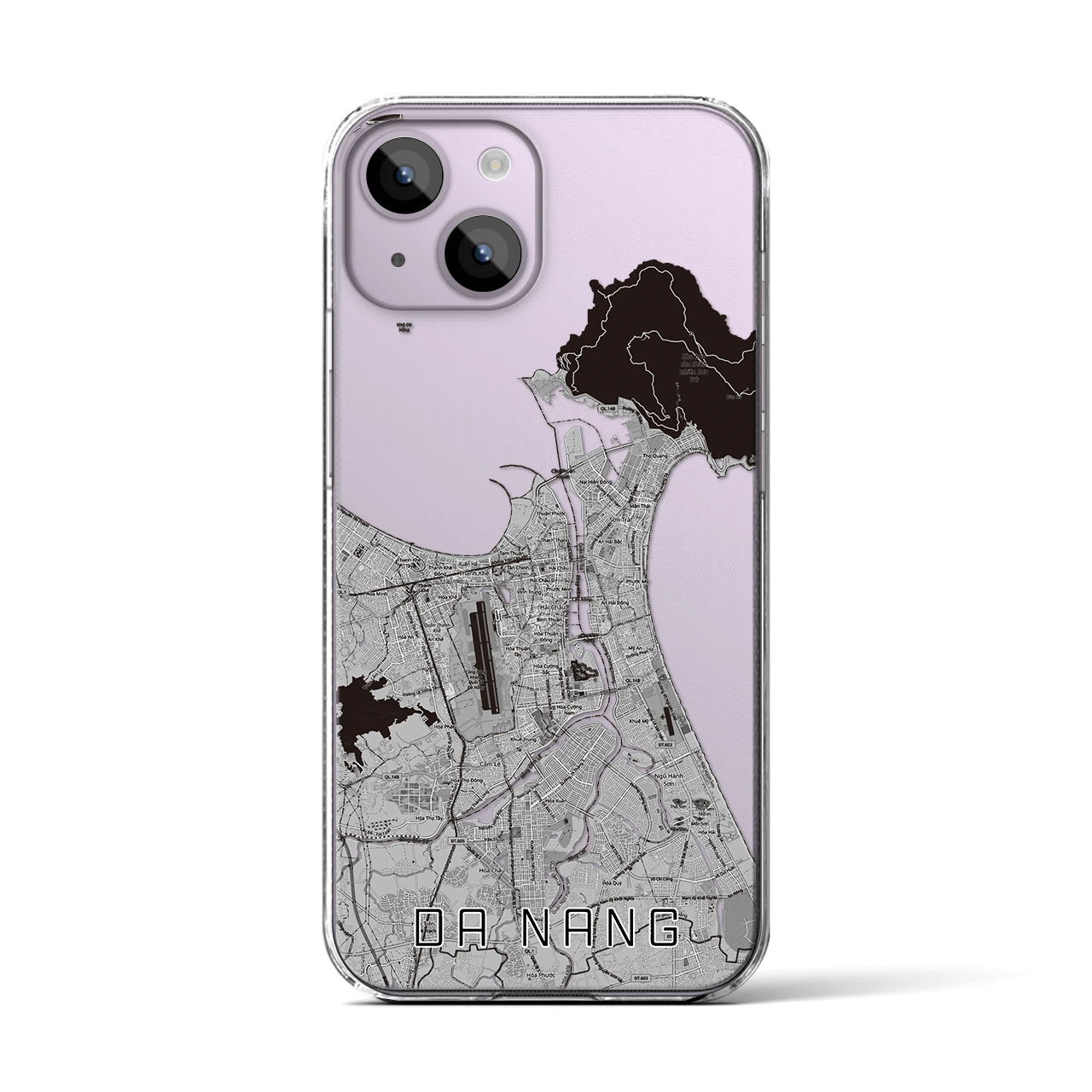 【ダナン(ベトナム)】地図柄iPhoneケース(クリアタイプ)