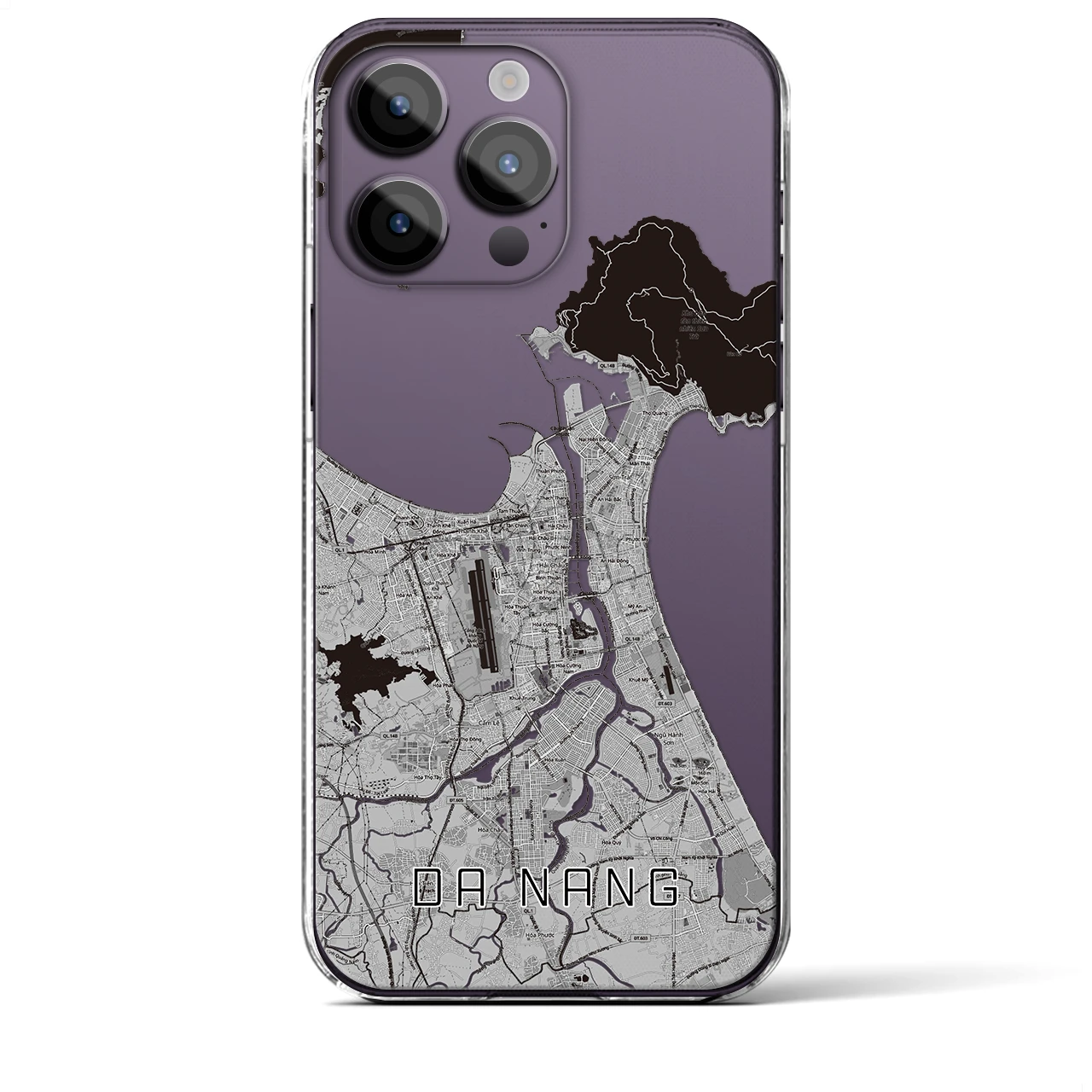 【ダナン(ベトナム)】地図柄iPhoneケース(クリアタイプ)