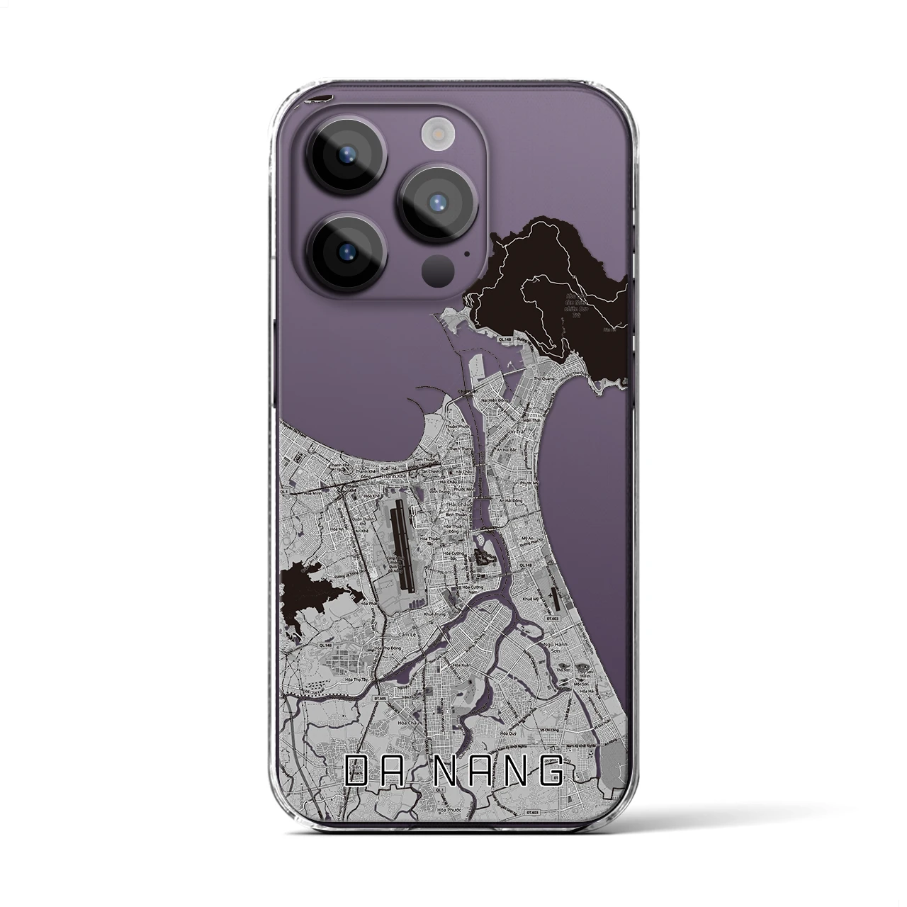 【ダナン(ベトナム)】地図柄iPhoneケース(クリアタイプ)