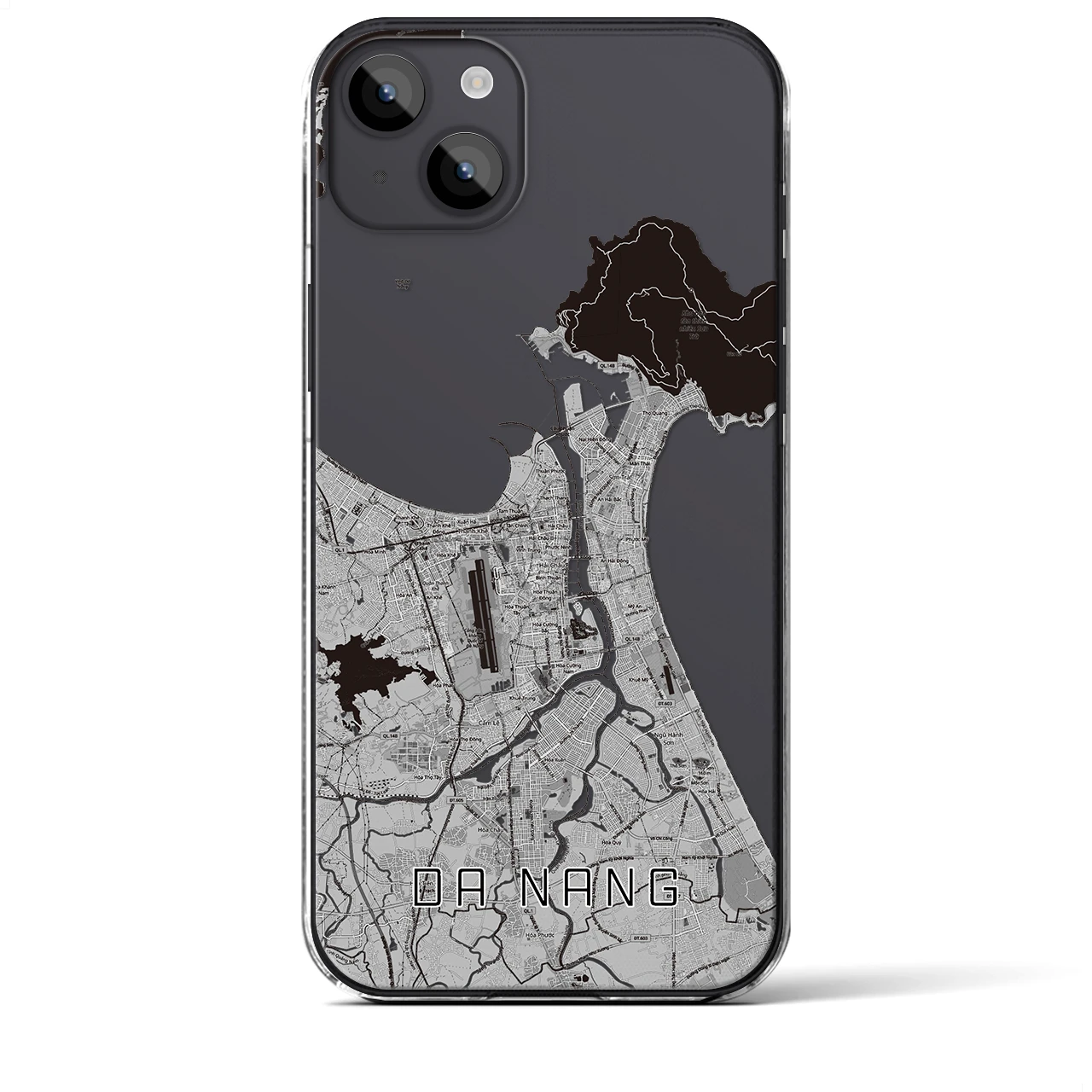 【ダナン(ベトナム)】地図柄iPhoneケース(クリアタイプ)