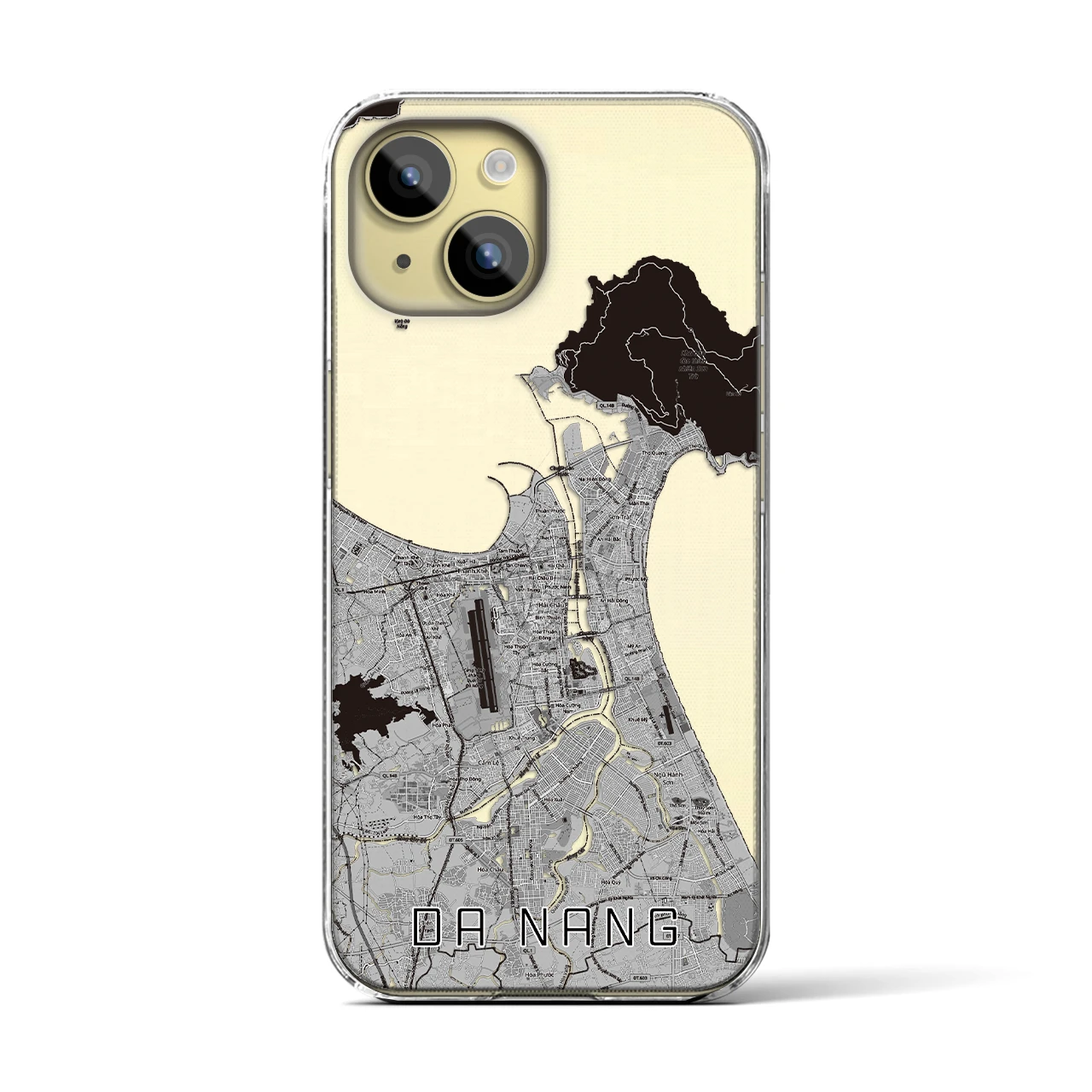 【ダナン(ベトナム)】地図柄iPhoneケース(クリアタイプ)