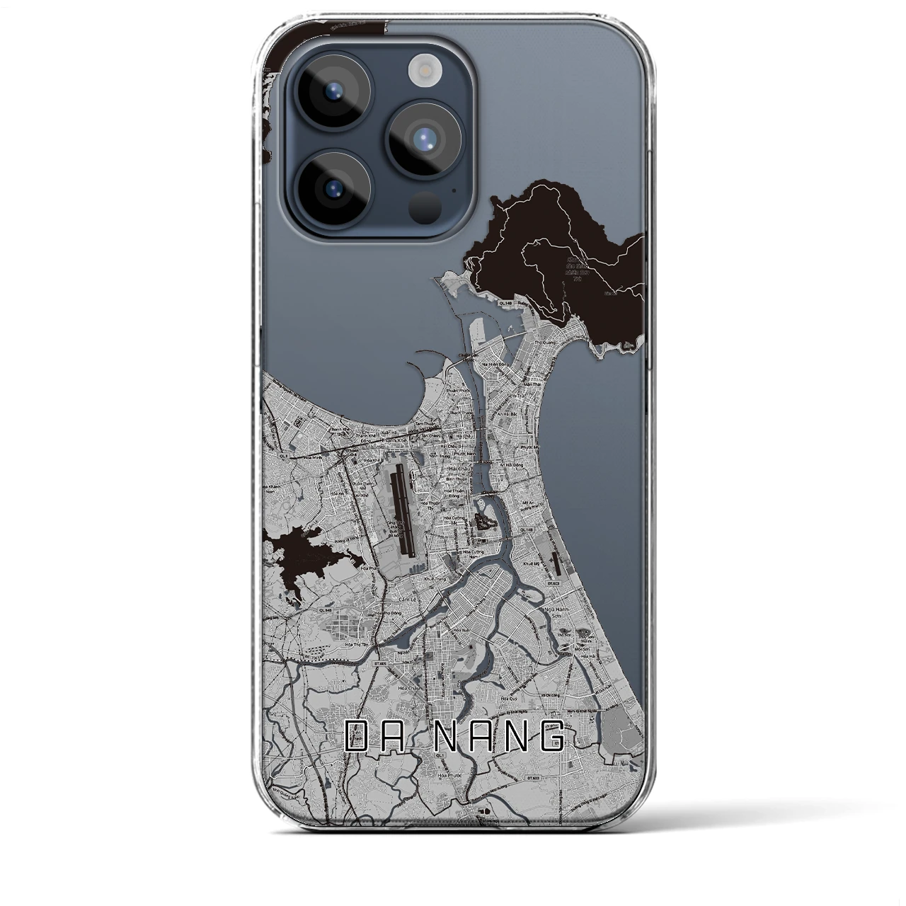 【ダナン(ベトナム)】地図柄iPhoneケース(クリアタイプ)