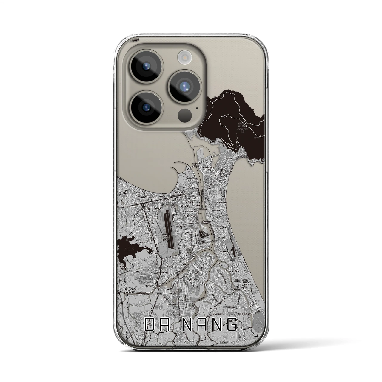【ダナン(ベトナム)】地図柄iPhoneケース(クリアタイプ)