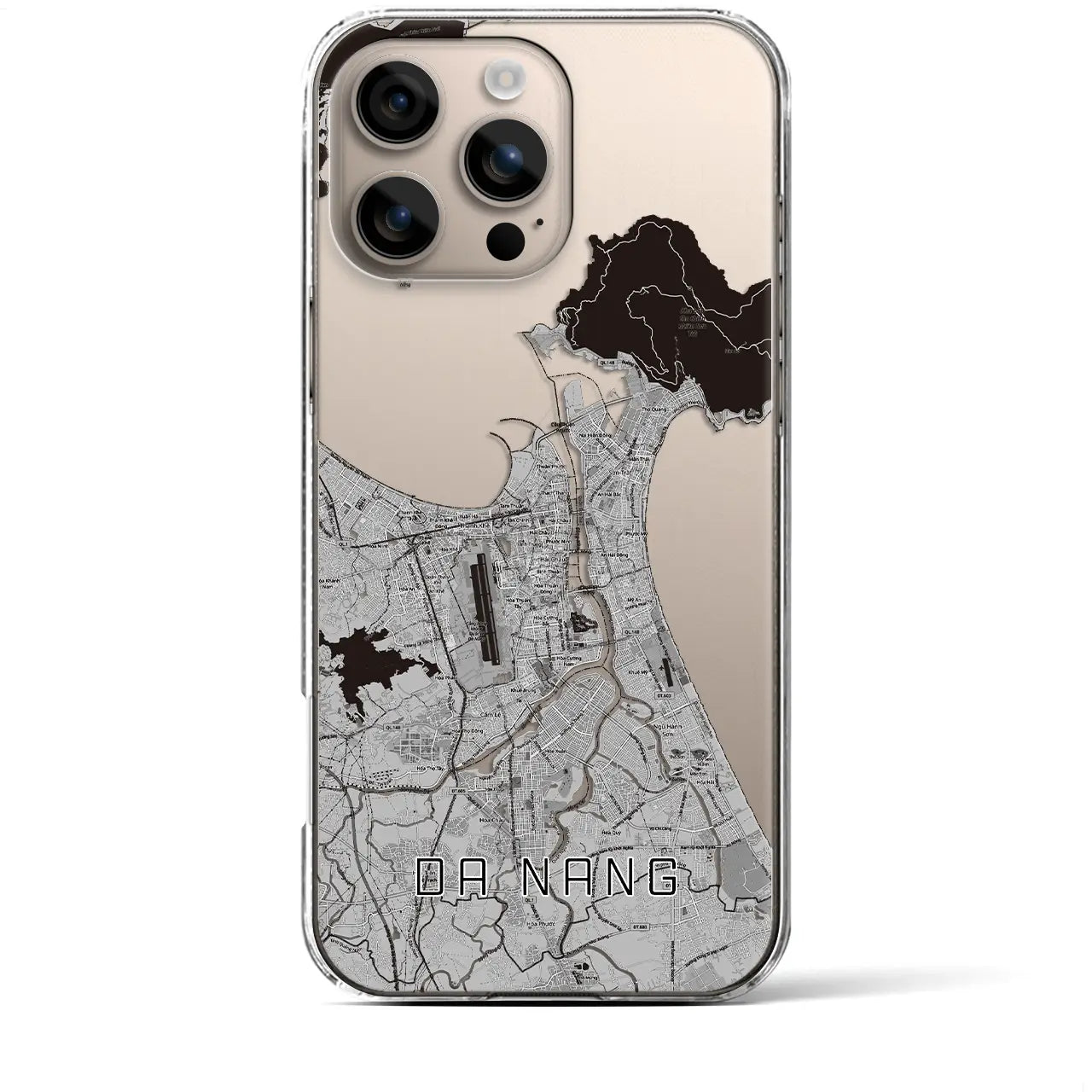 【ダナン(ベトナム)】地図柄iPhoneケース(クリアタイプ)