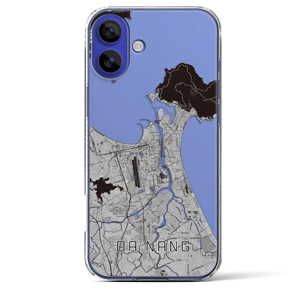 【ダナン(ベトナム)】地図柄iPhoneケース(クリアタイプ)