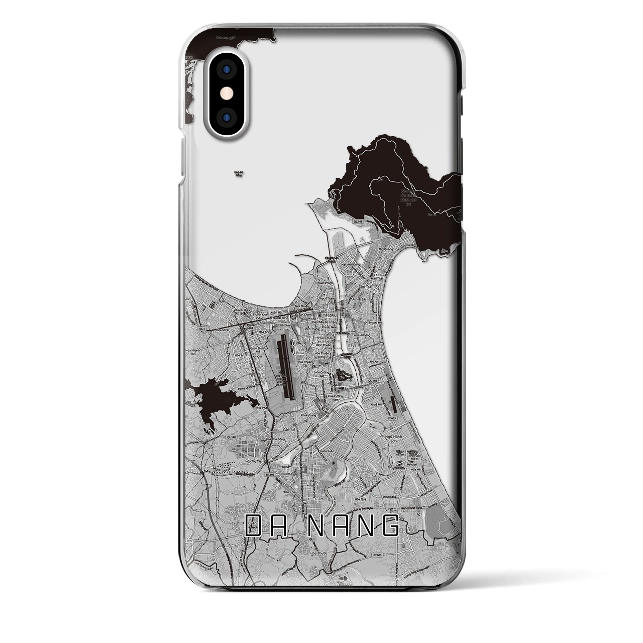 【ダナン(ベトナム)】地図柄iPhoneケース(クリアタイプ)