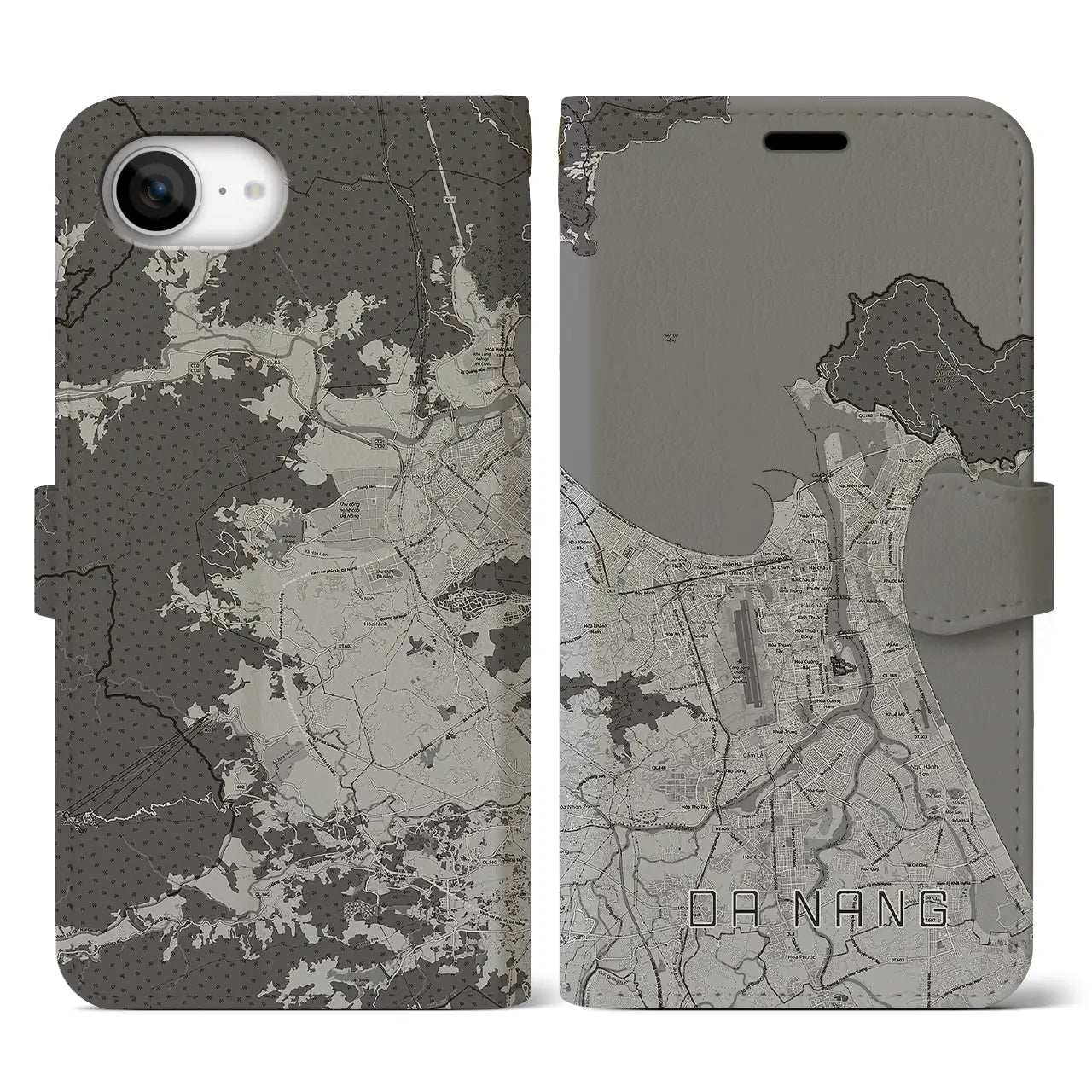 【ダナン(ベトナム)】地図柄iPhoneケース(手帳タイプ)