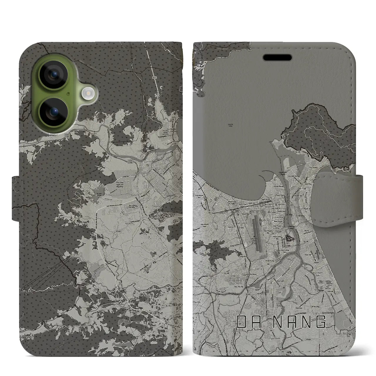 【ダナン(ベトナム)】地図柄iPhoneケース(手帳タイプ)