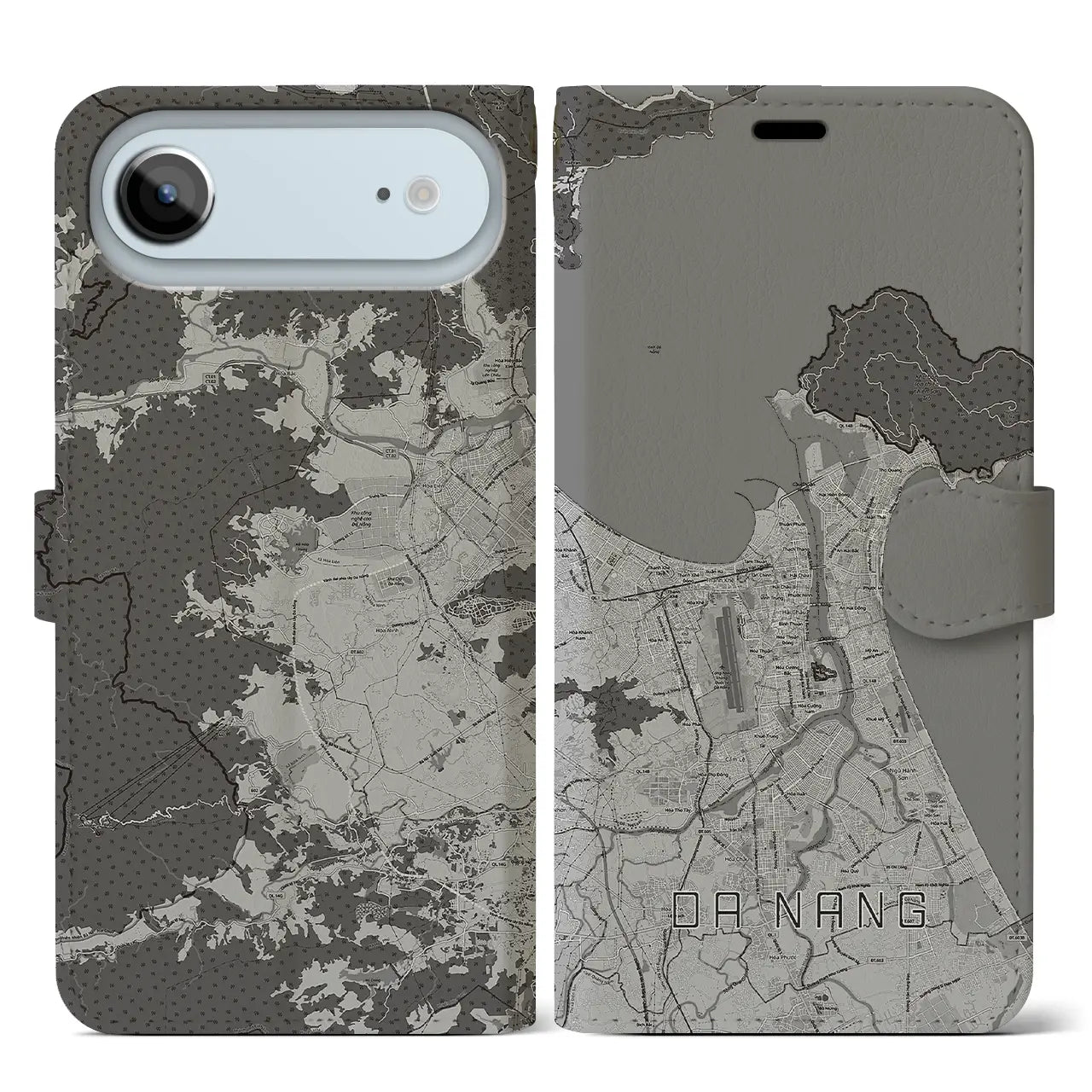 【ダナン(ベトナム)】地図柄iPhoneケース(手帳タイプ)