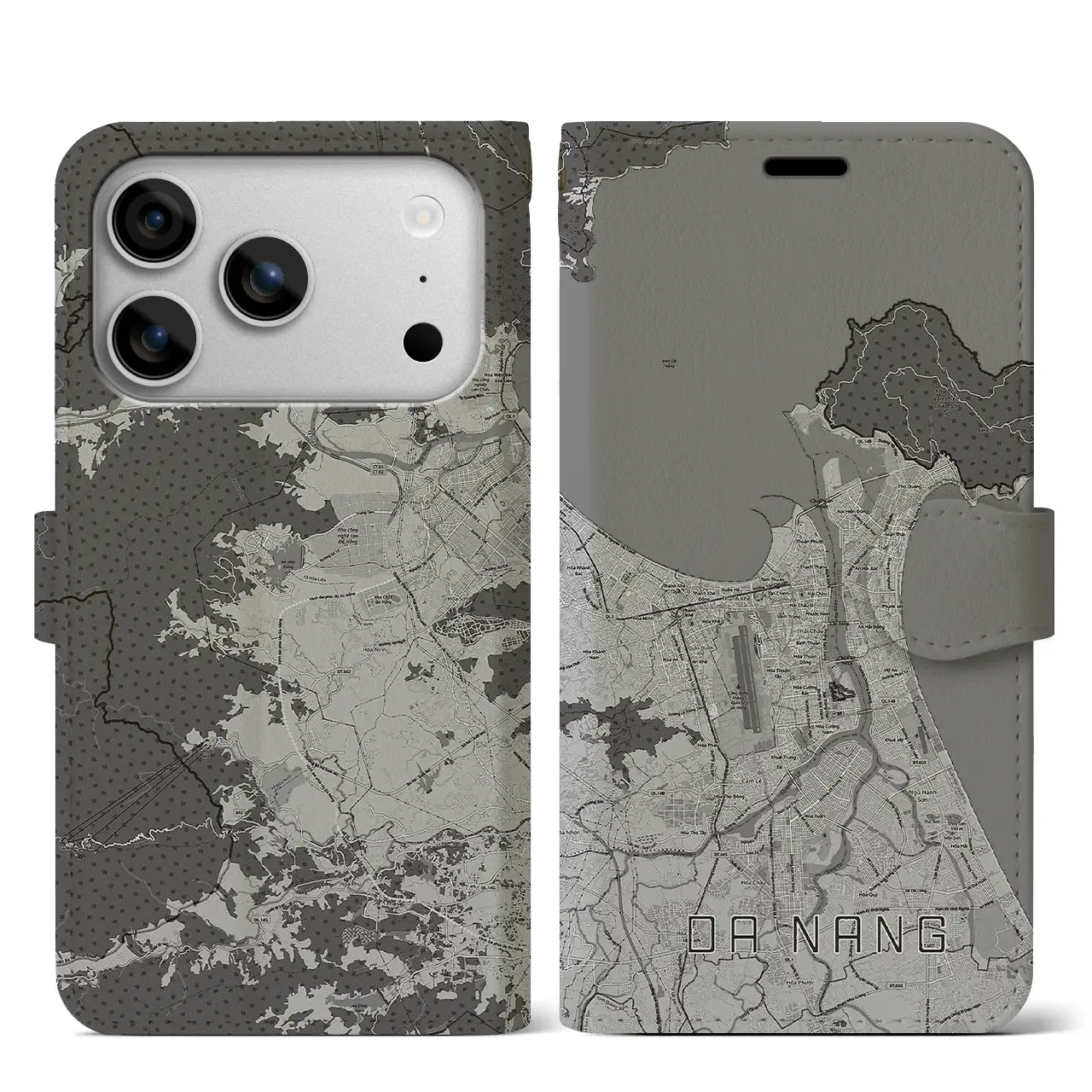 【ダナン(ベトナム)】地図柄iPhoneケース(手帳タイプ)