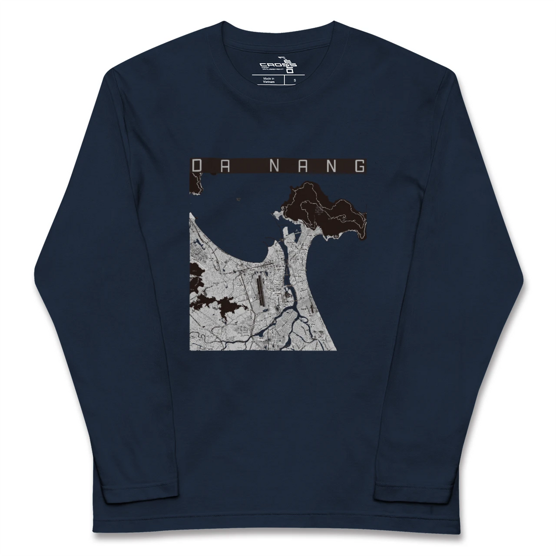 【ダナン(ベトナム)】地図柄ロングスリーブTシャツ