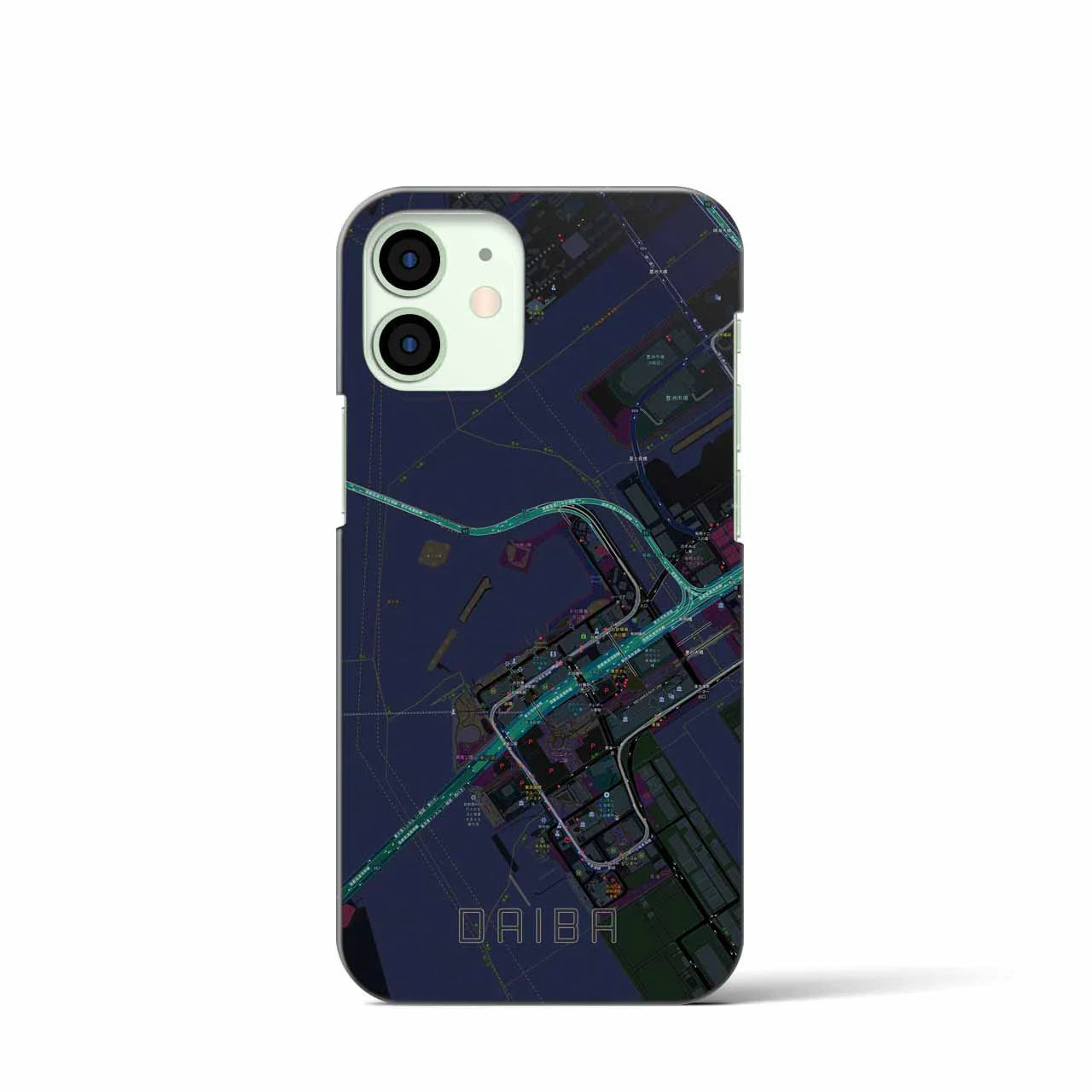 【台場(東京都)】地図柄iPhoneケース(バックカバータイプ)