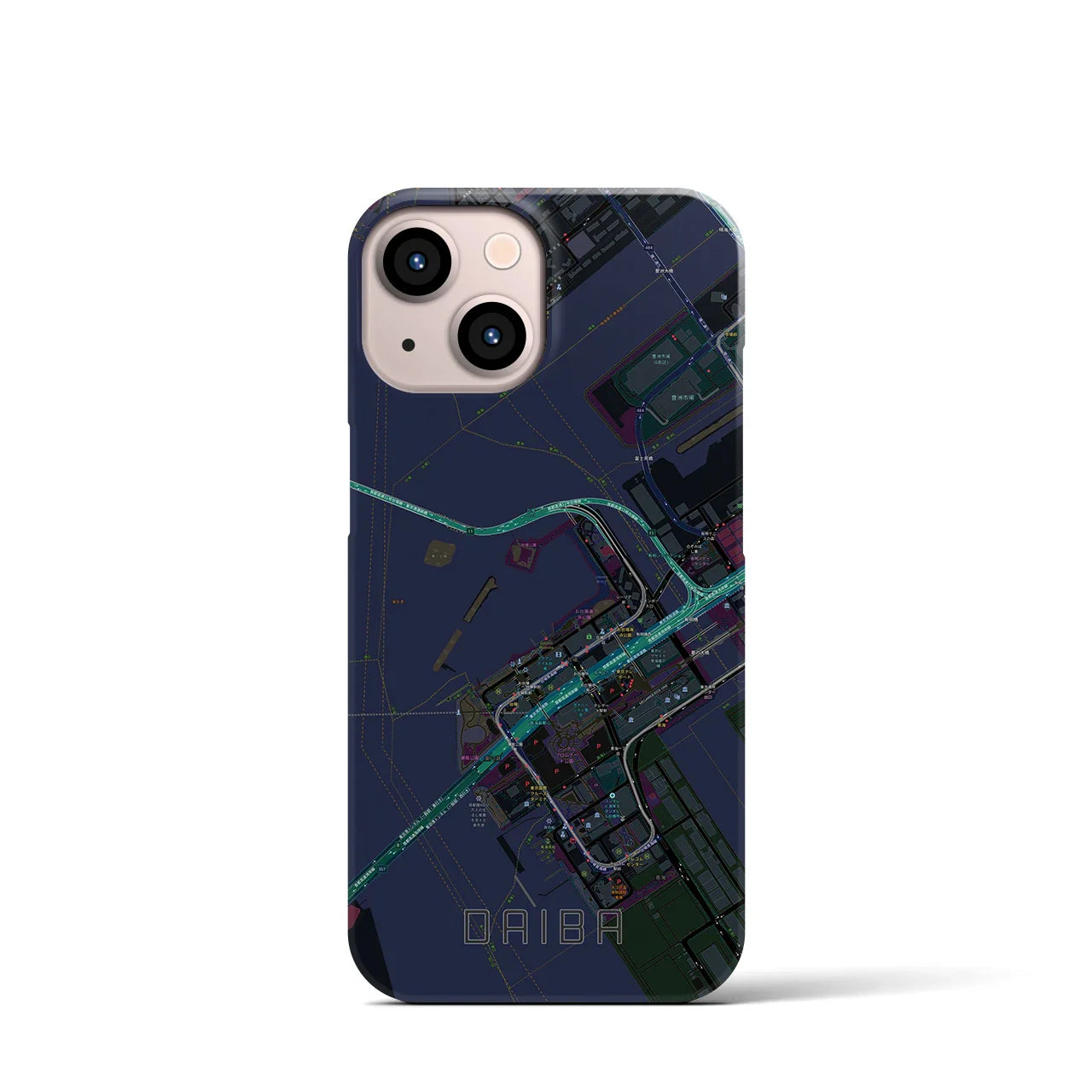 【台場(東京都)】地図柄iPhoneケース(バックカバータイプ)