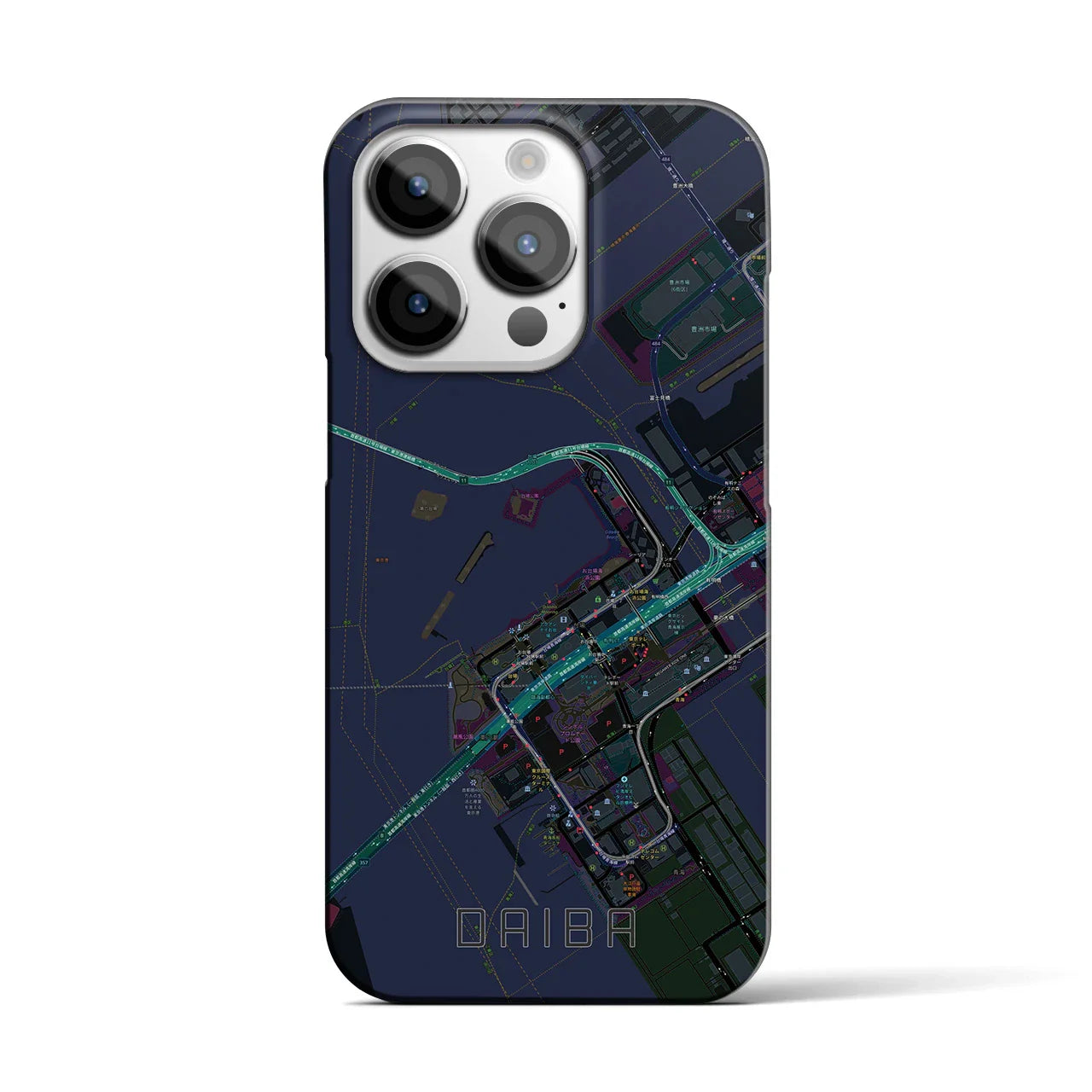 【台場(東京都)】地図柄iPhoneケース(バックカバータイプ)