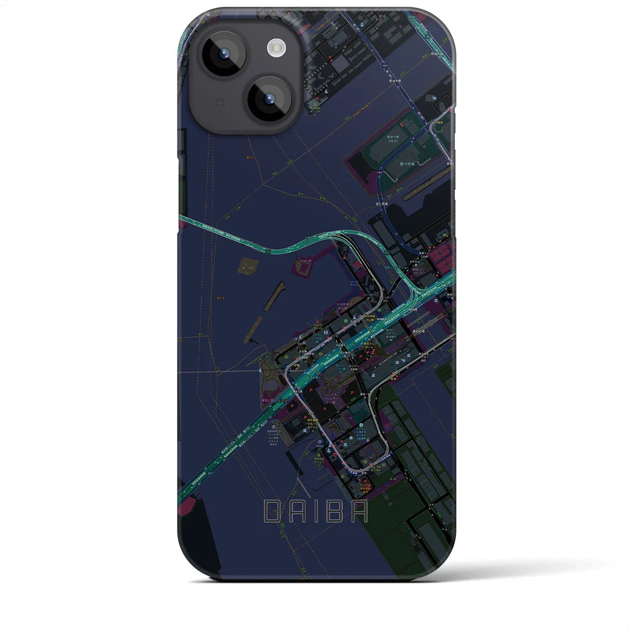 【台場(東京都)】地図柄iPhoneケース(バックカバータイプ)