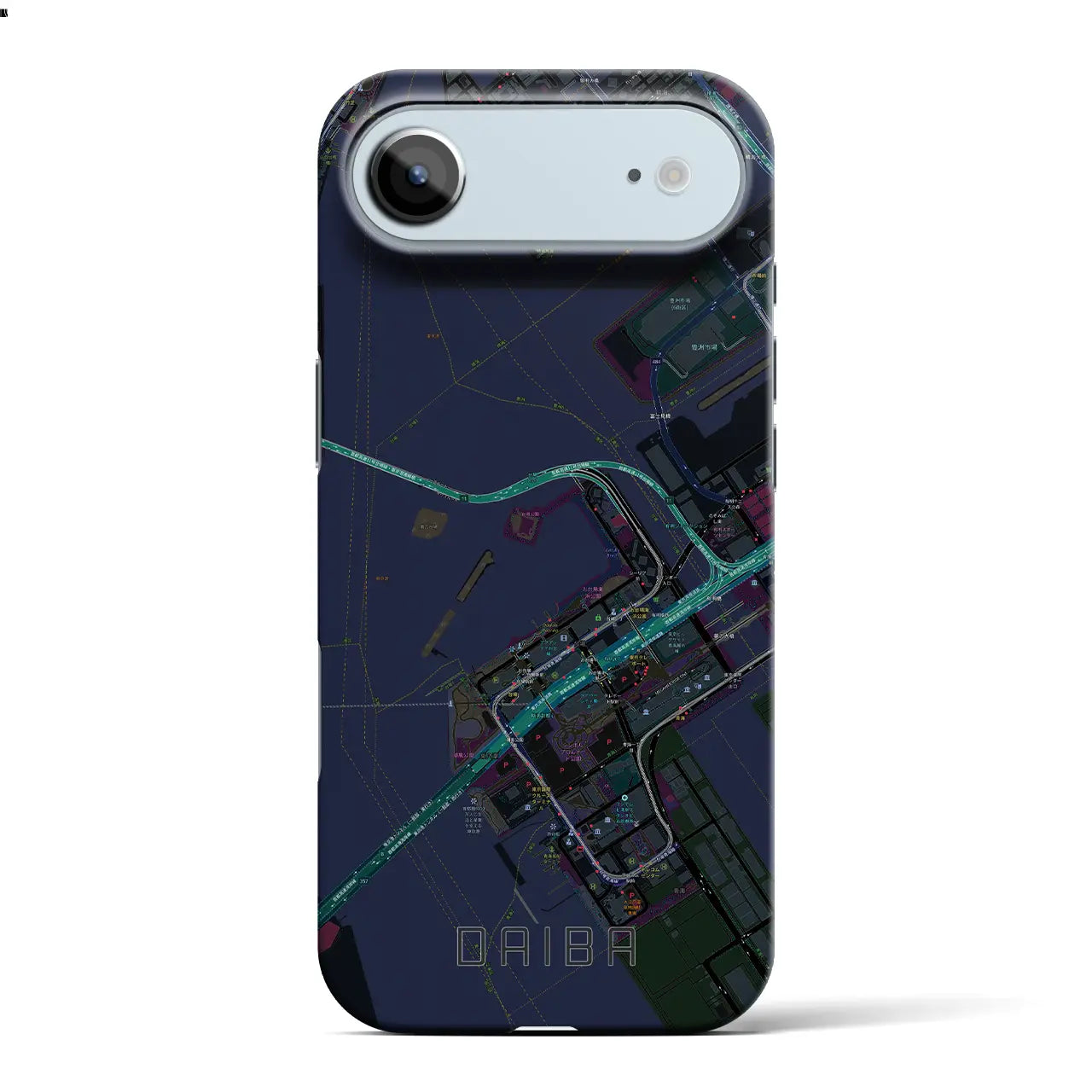 【台場(東京都)】地図柄iPhoneケース(バックカバータイプ)