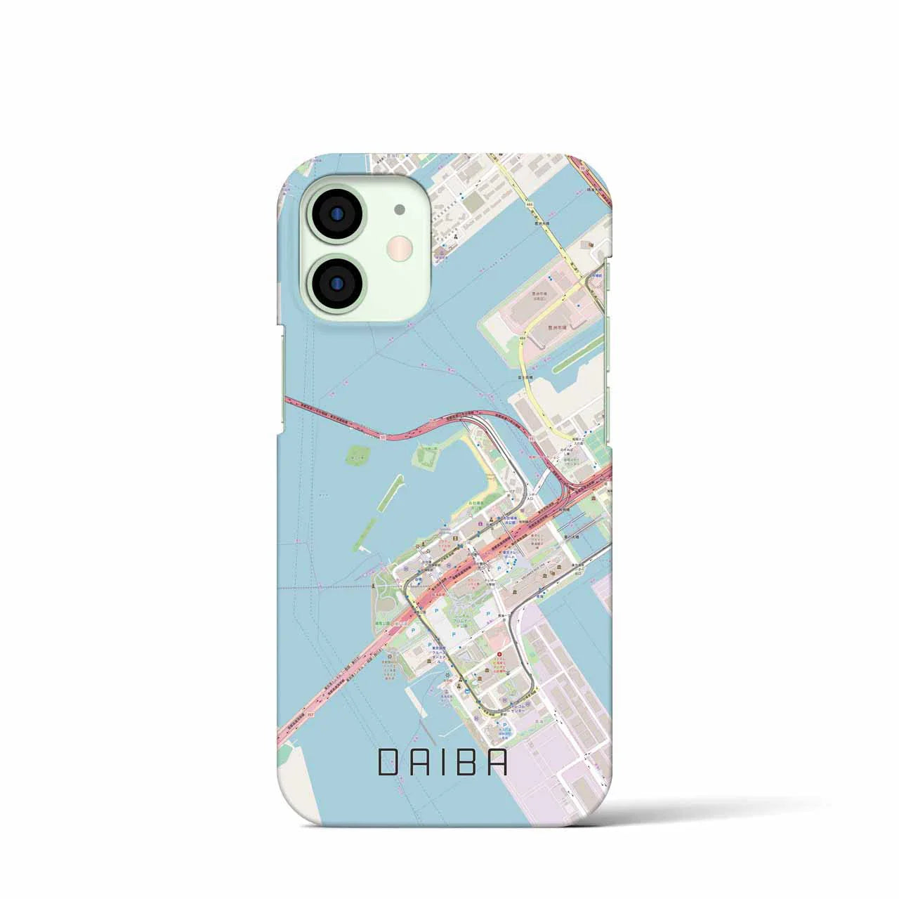 【台場(東京都)】地図柄iPhoneケース(バックカバータイプ)