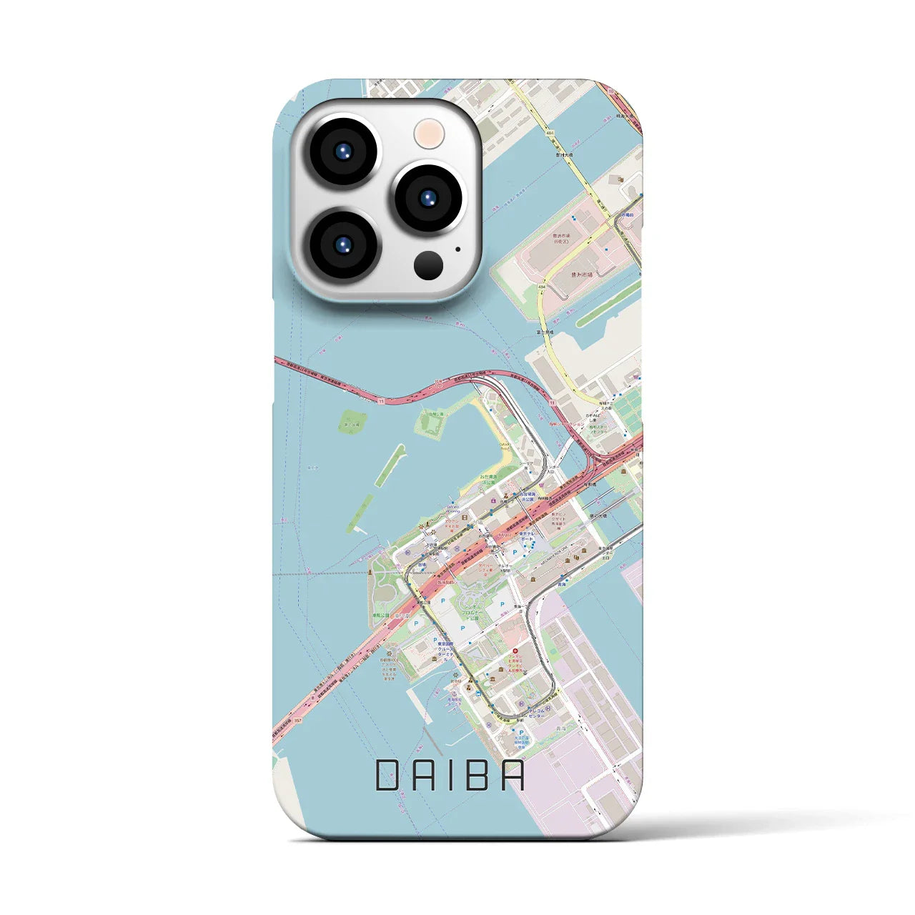 【台場(東京都)】地図柄iPhoneケース(バックカバータイプ)