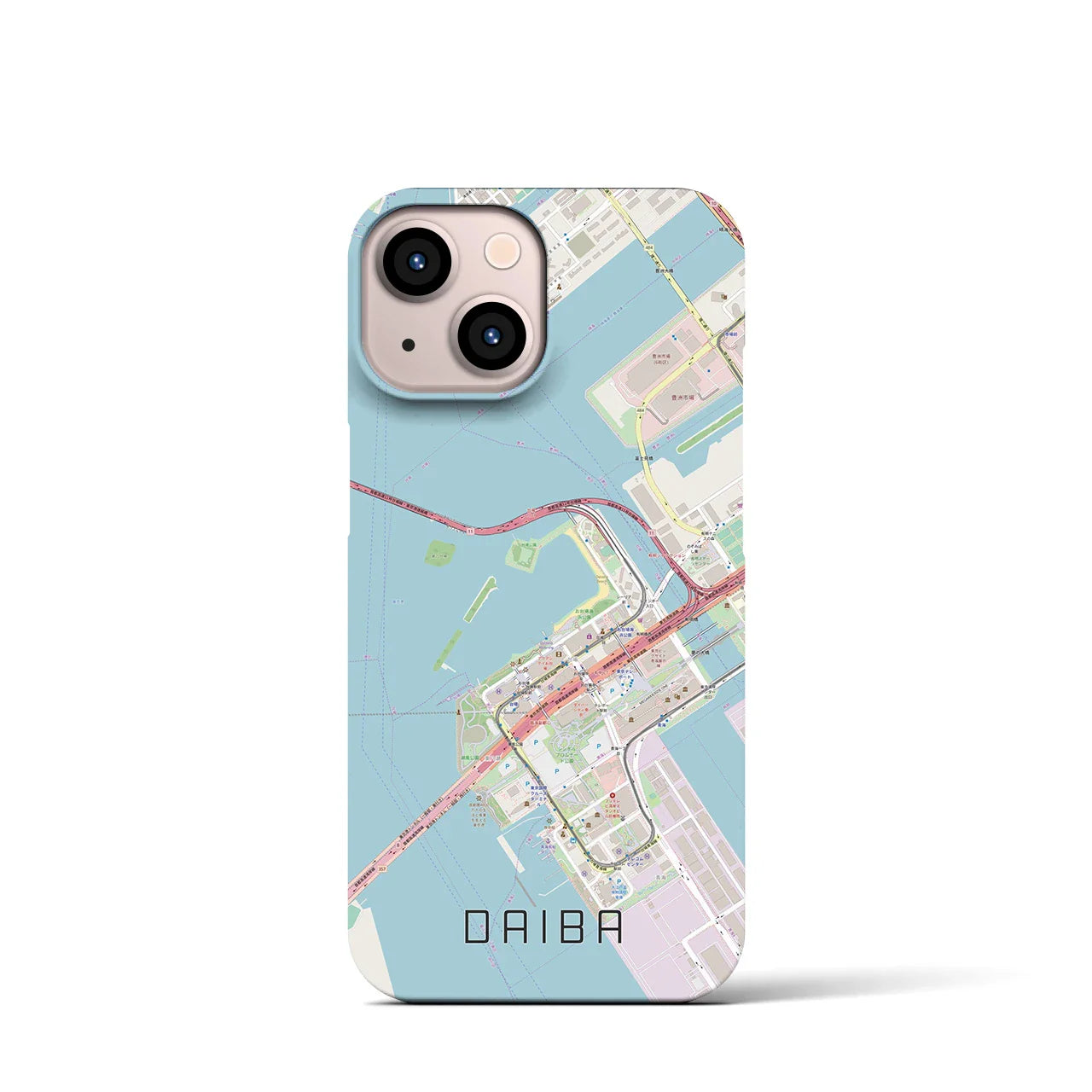 【台場(東京都)】地図柄iPhoneケース(バックカバータイプ)