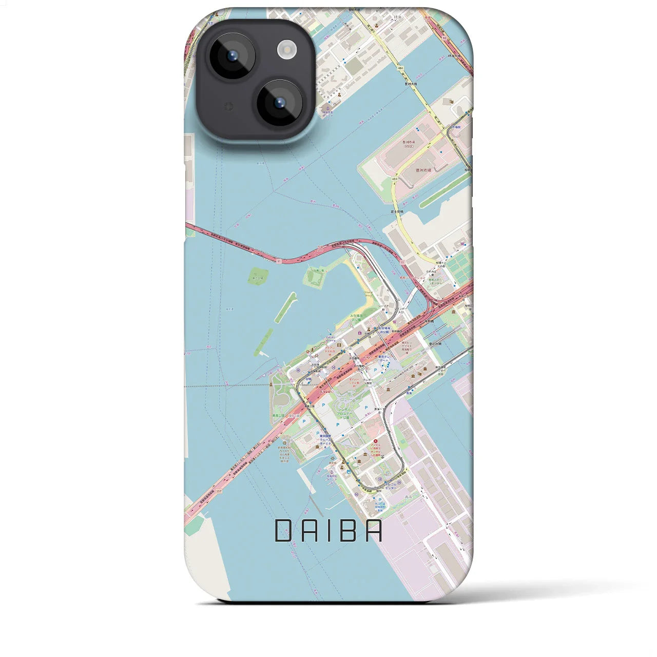 【台場(東京都)】地図柄iPhoneケース(バックカバータイプ)