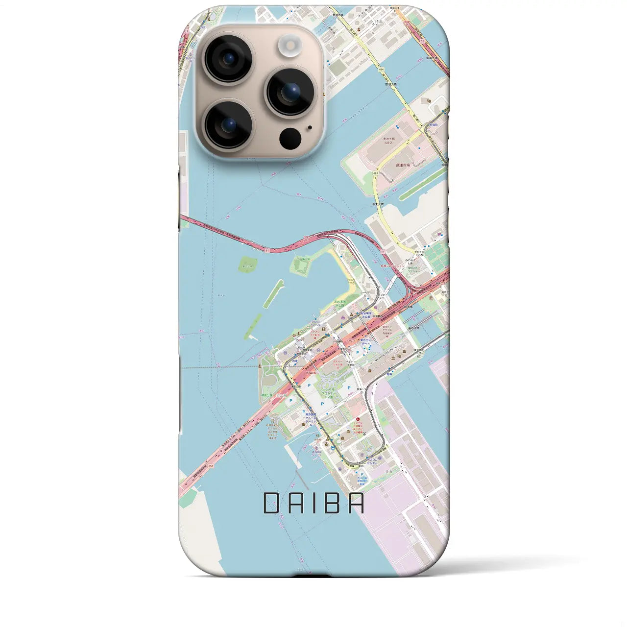 【台場(東京都)】地図柄iPhoneケース(バックカバータイプ)