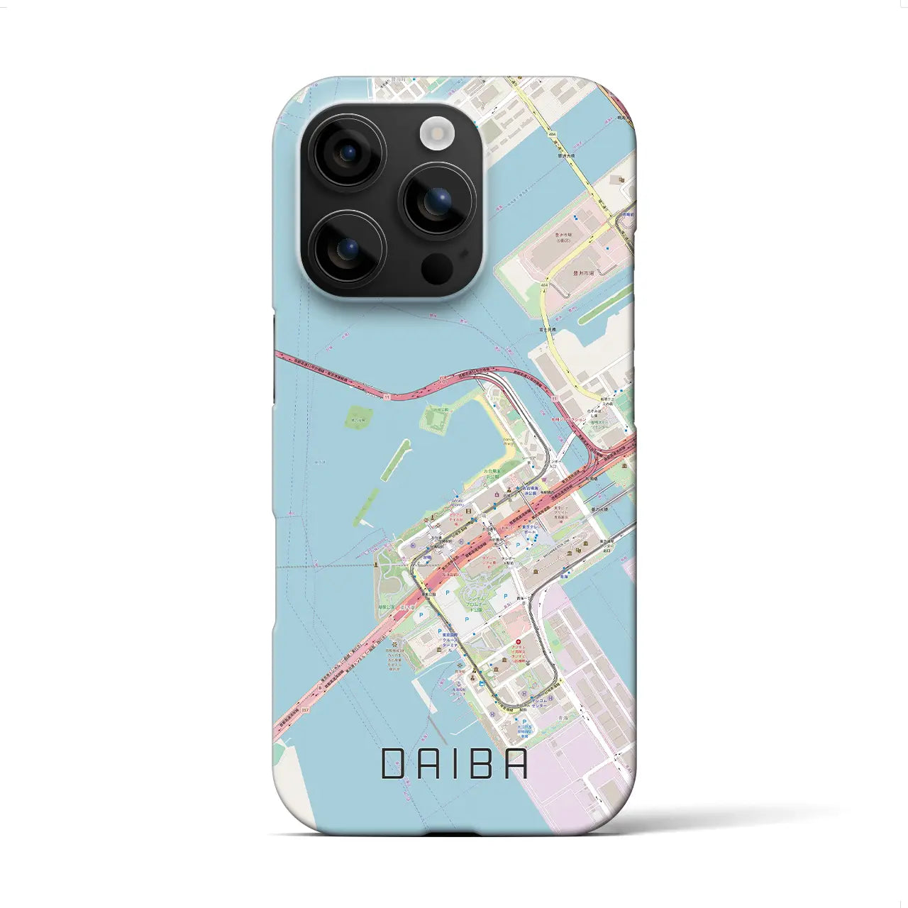 【台場(東京都)】地図柄iPhoneケース(バックカバータイプ)
