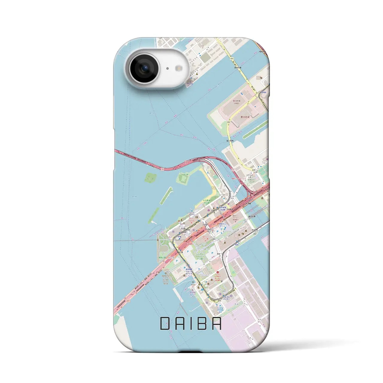 【台場(東京都)】地図柄iPhoneケース(バックカバータイプ)