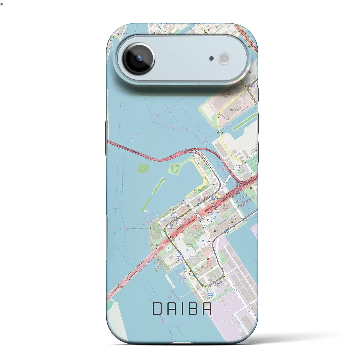 【台場(東京都)】地図柄iPhoneケース(バックカバータイプ)